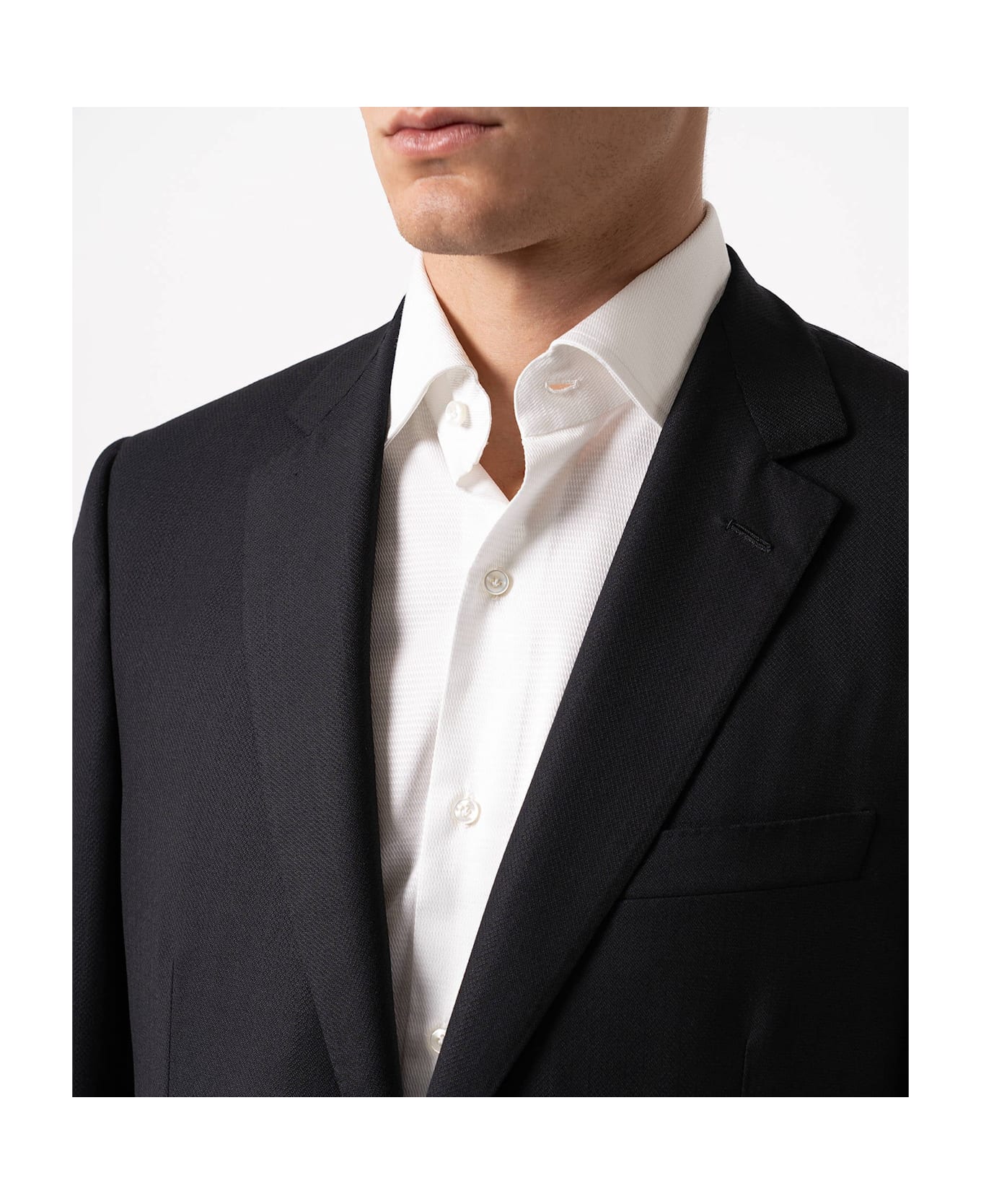 Larusmiani Single-breasted Wool Suit Londra Suit - Black