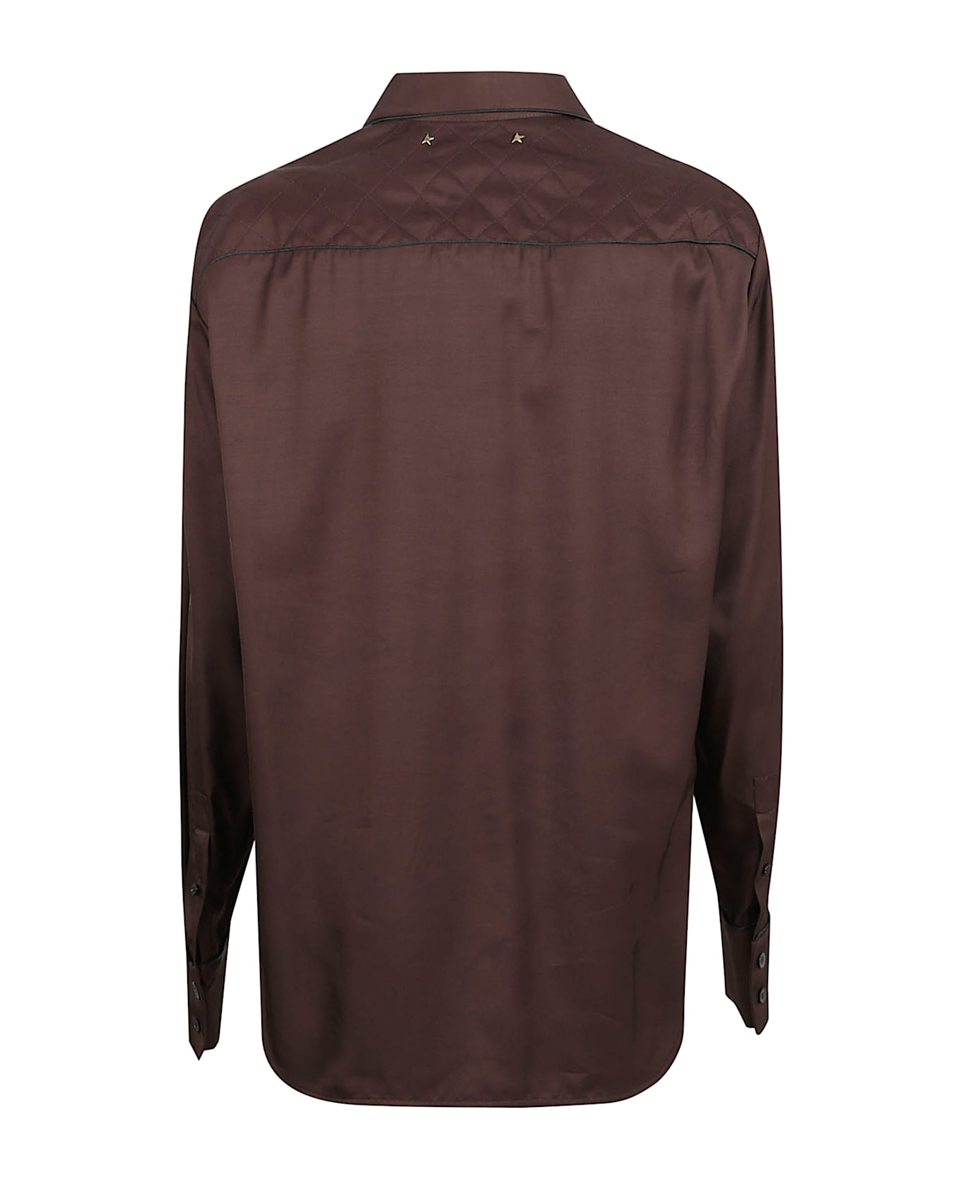 Golden Goose Shirt With Quilted Details - COFFEE BEAN