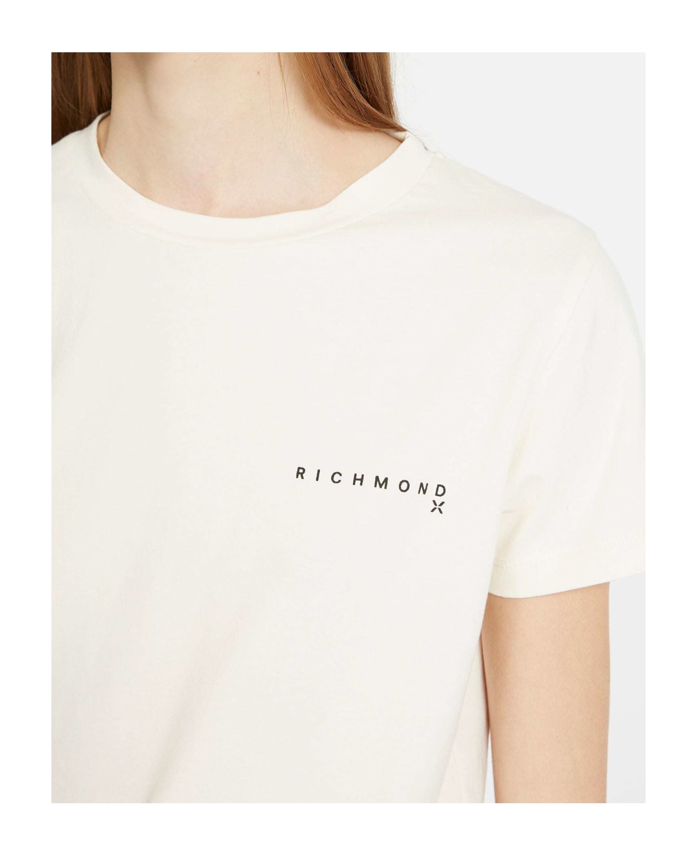 John Richmond T-shirt With Logo On The Front - Bianco ボトムス