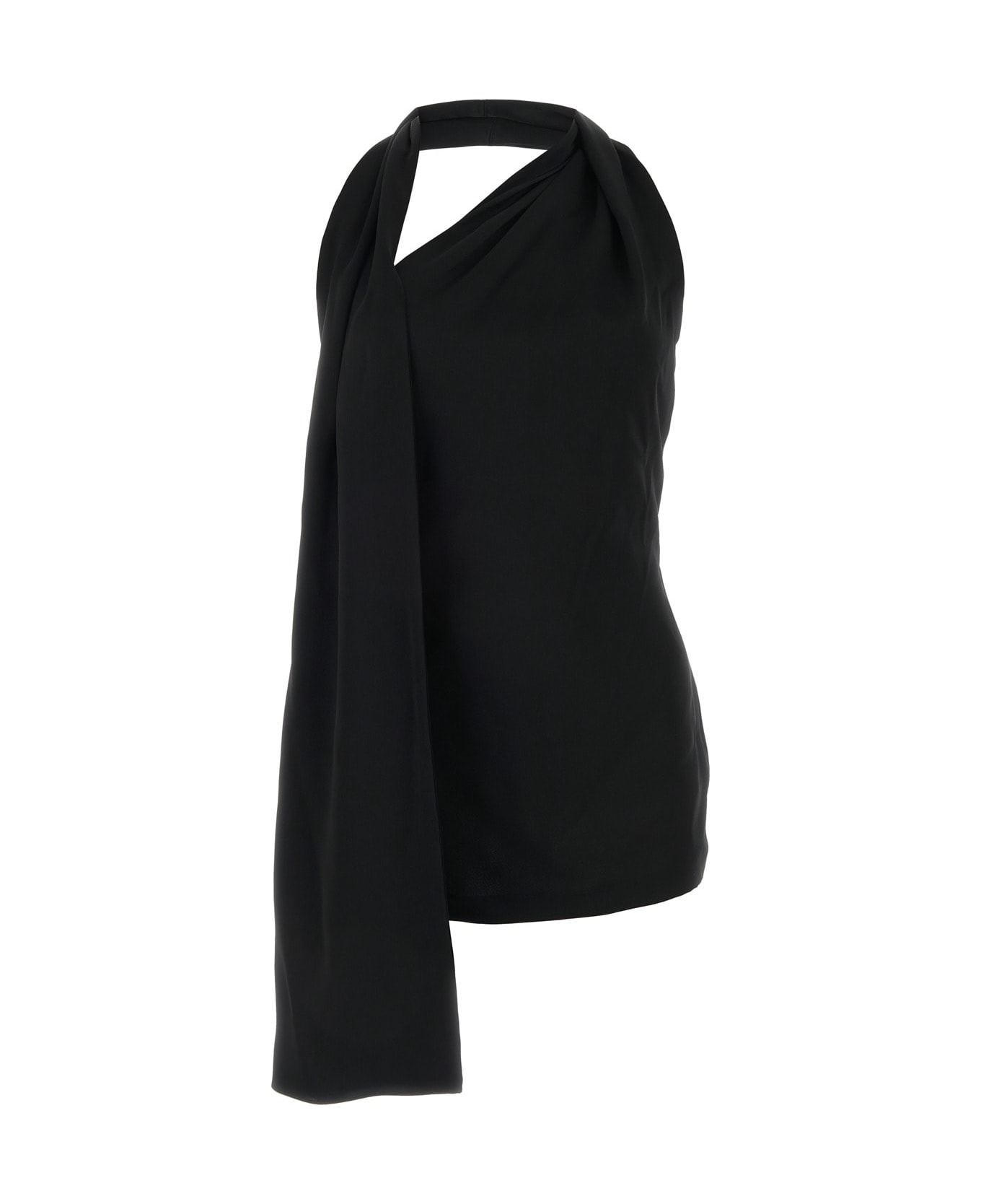【送料&関税込】Loewe Black Satin Mini Dress Loewe Black Satin Mini Dress | italist