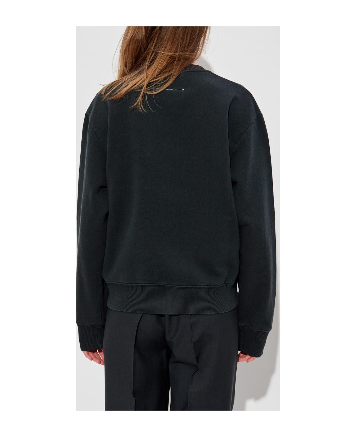 MM6 Maison Margiela Sweatshirt With Logo - Black
