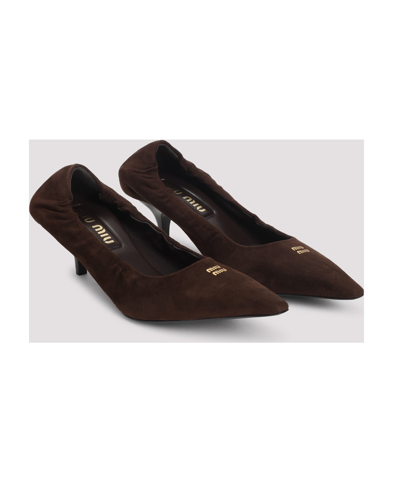 Miu Miu Lamb Leather Pumps - Moro