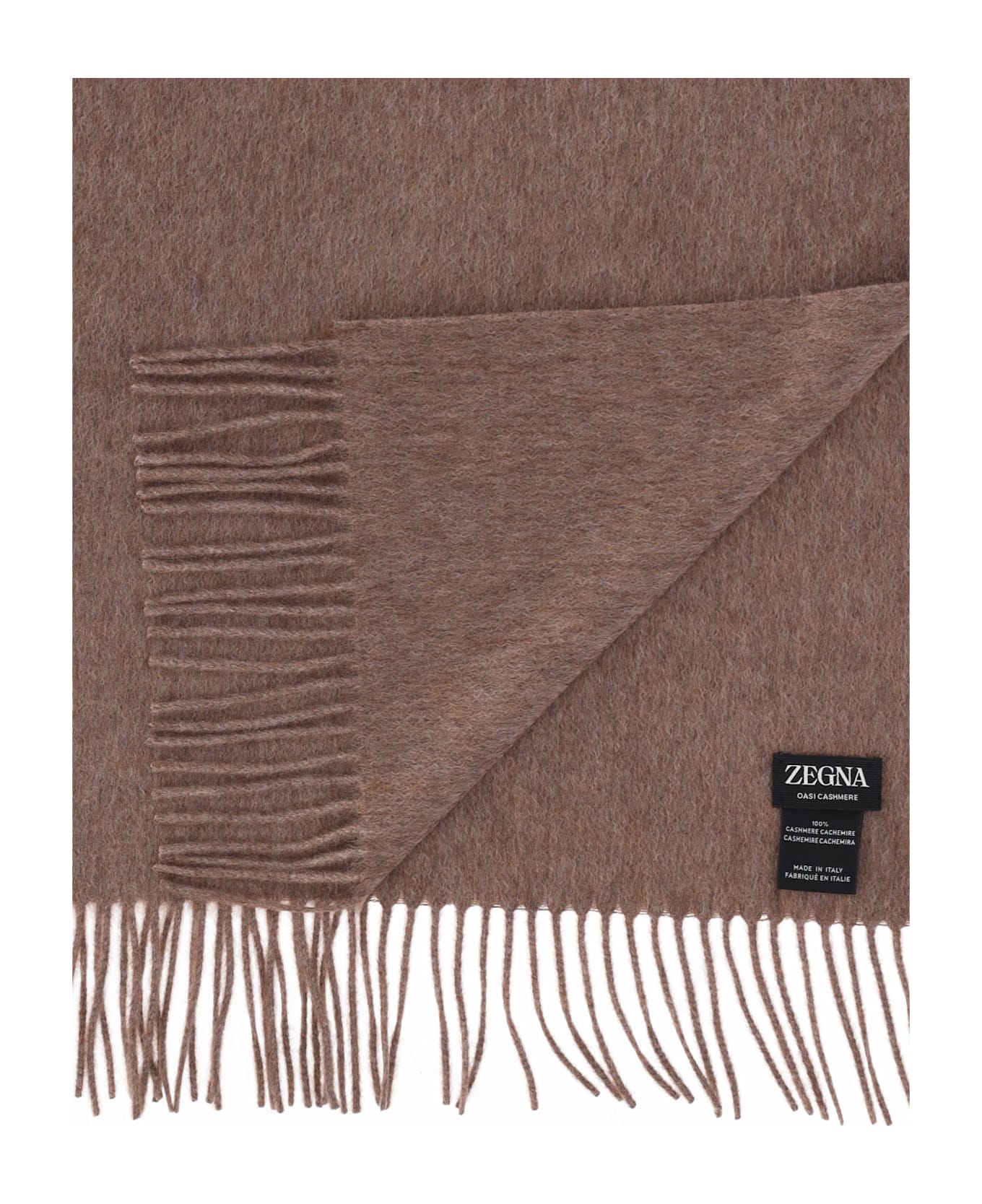 Zegna Cashmere Scarf - Brown