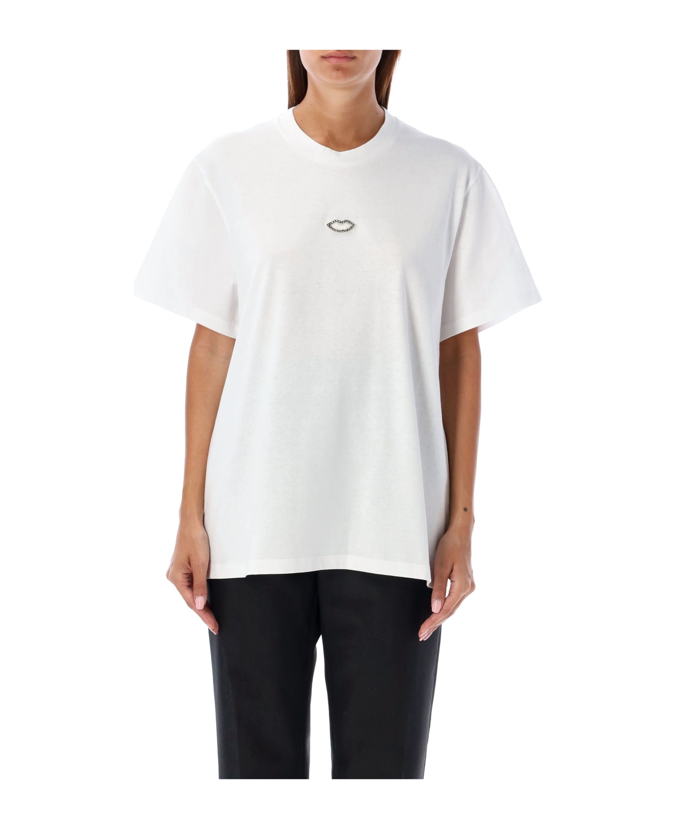 Stella McCartney Crystal Lips T-shirt - PURE WHITE