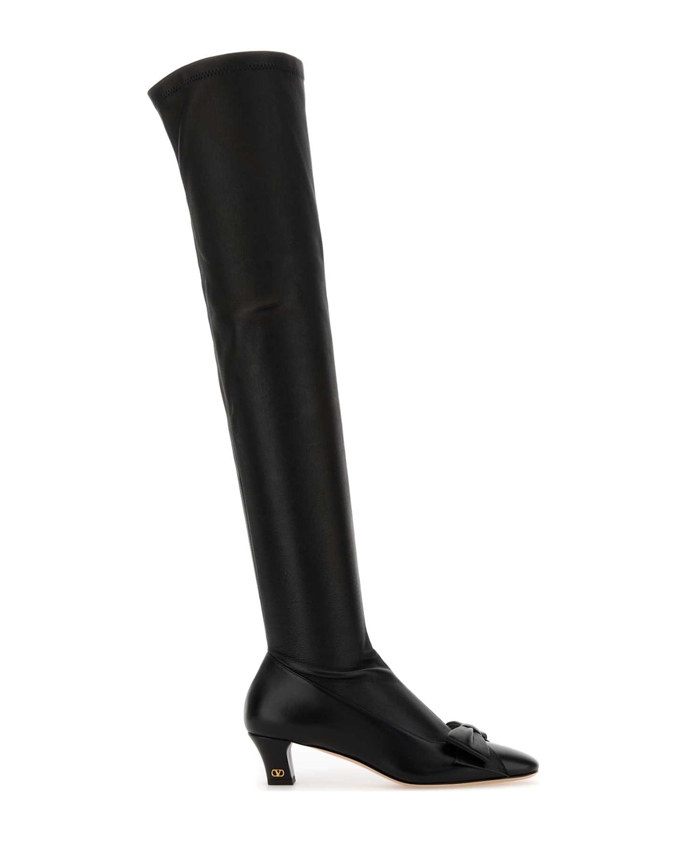 Valentino Garavani Black Leather Boots - NERO