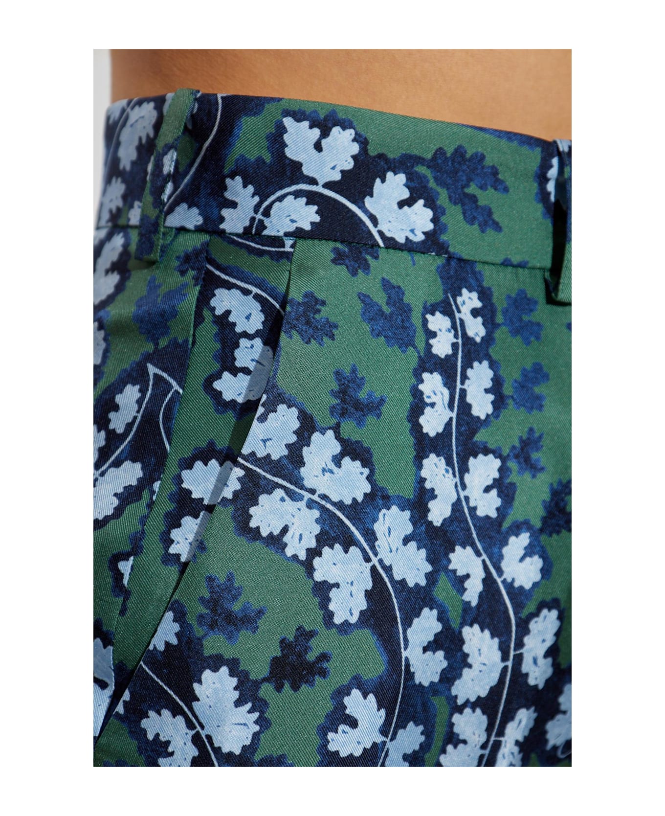 Lanvin Silk Pleated Pants - Multicolore