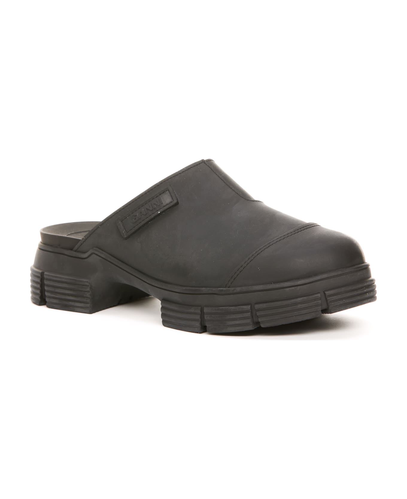 Ganni Recycled Rubber Clog - Nero