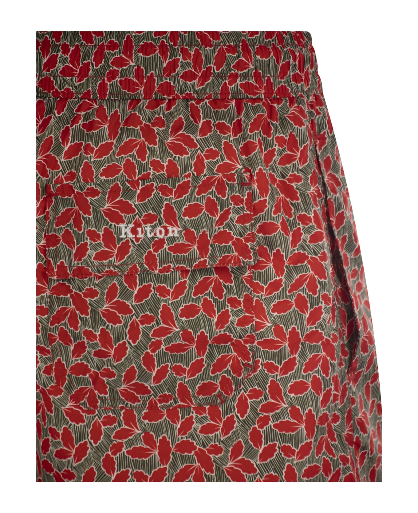 Kiton Patterned Beach Boxers - Red