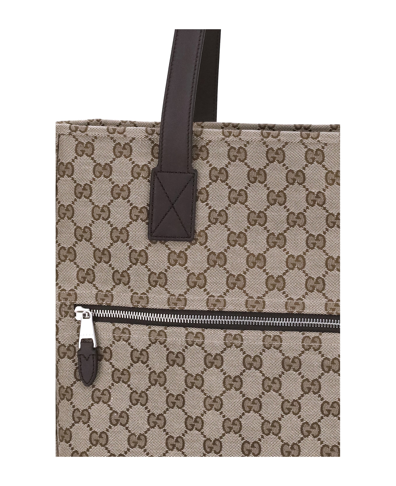 Gucci Gg Canvas Tote Bag - Ebony Cocoa
