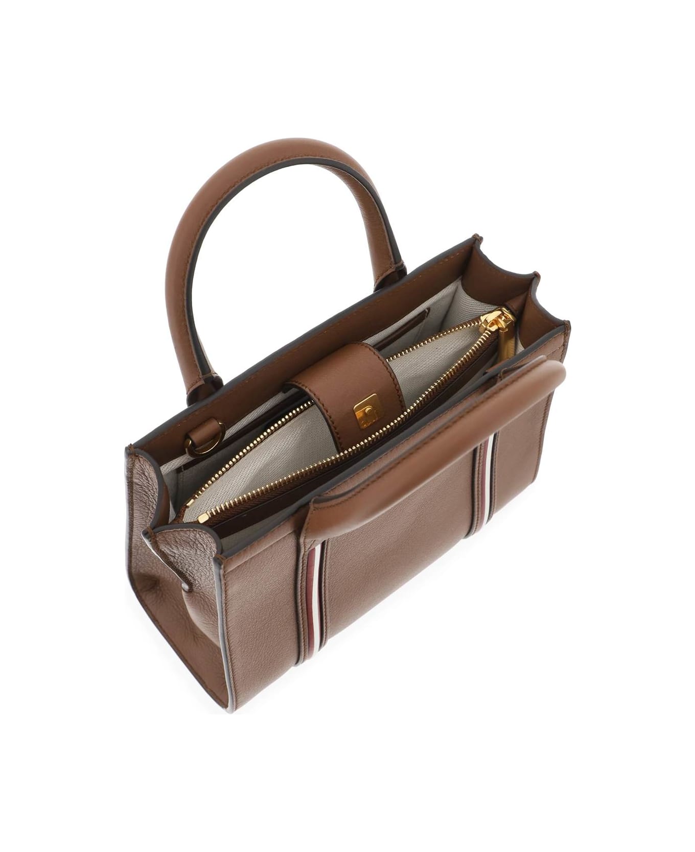 Bally Small Code Tote Bag - CUERO 21 ORO (Brown)