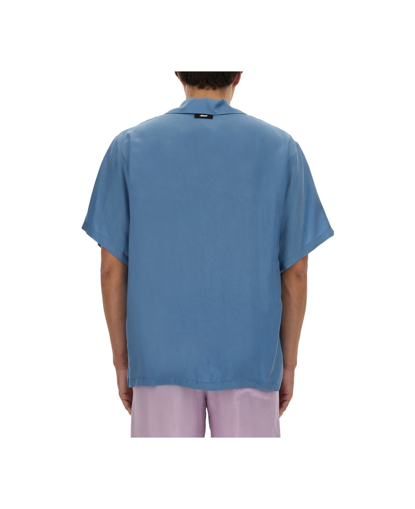 MSGM Cupro Shirt - BLUE