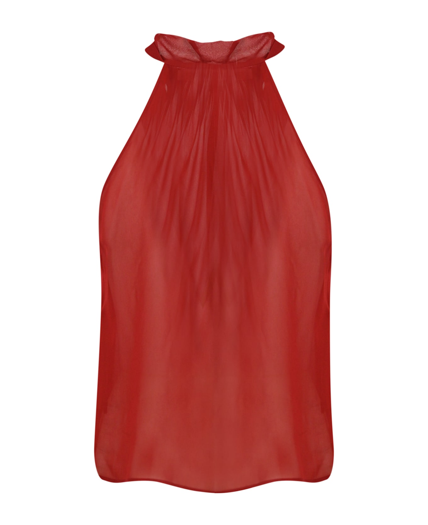 Philosophy di Lorenzo Serafini Crepe Top - Rosso