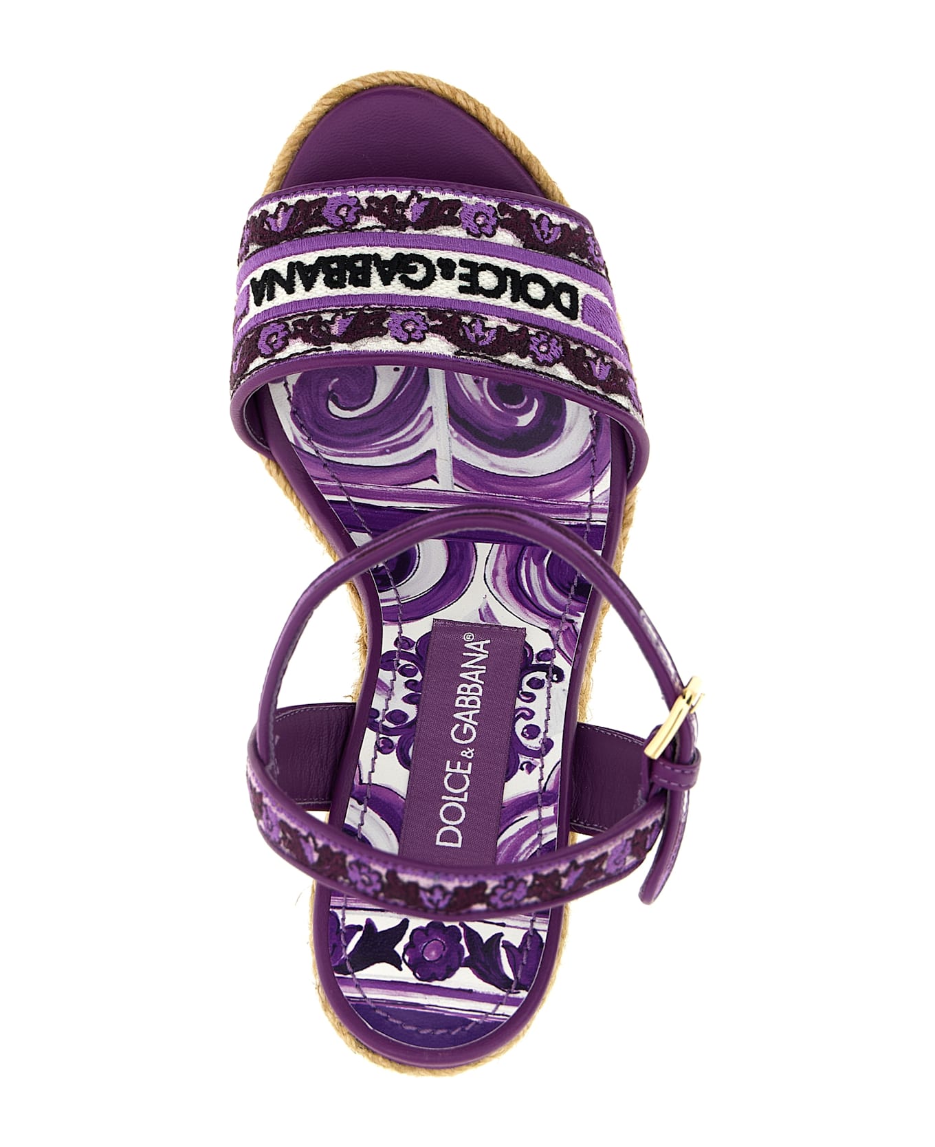 Dolce & Gabbana 'maiolica' Wedges - Purple