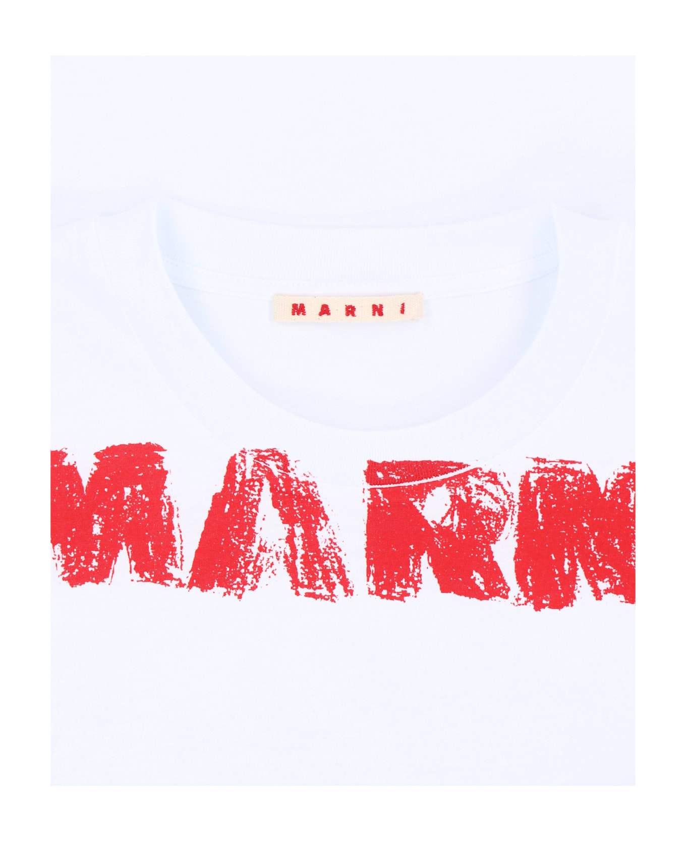 Marni Logo T-shirt - LILY WHITE
