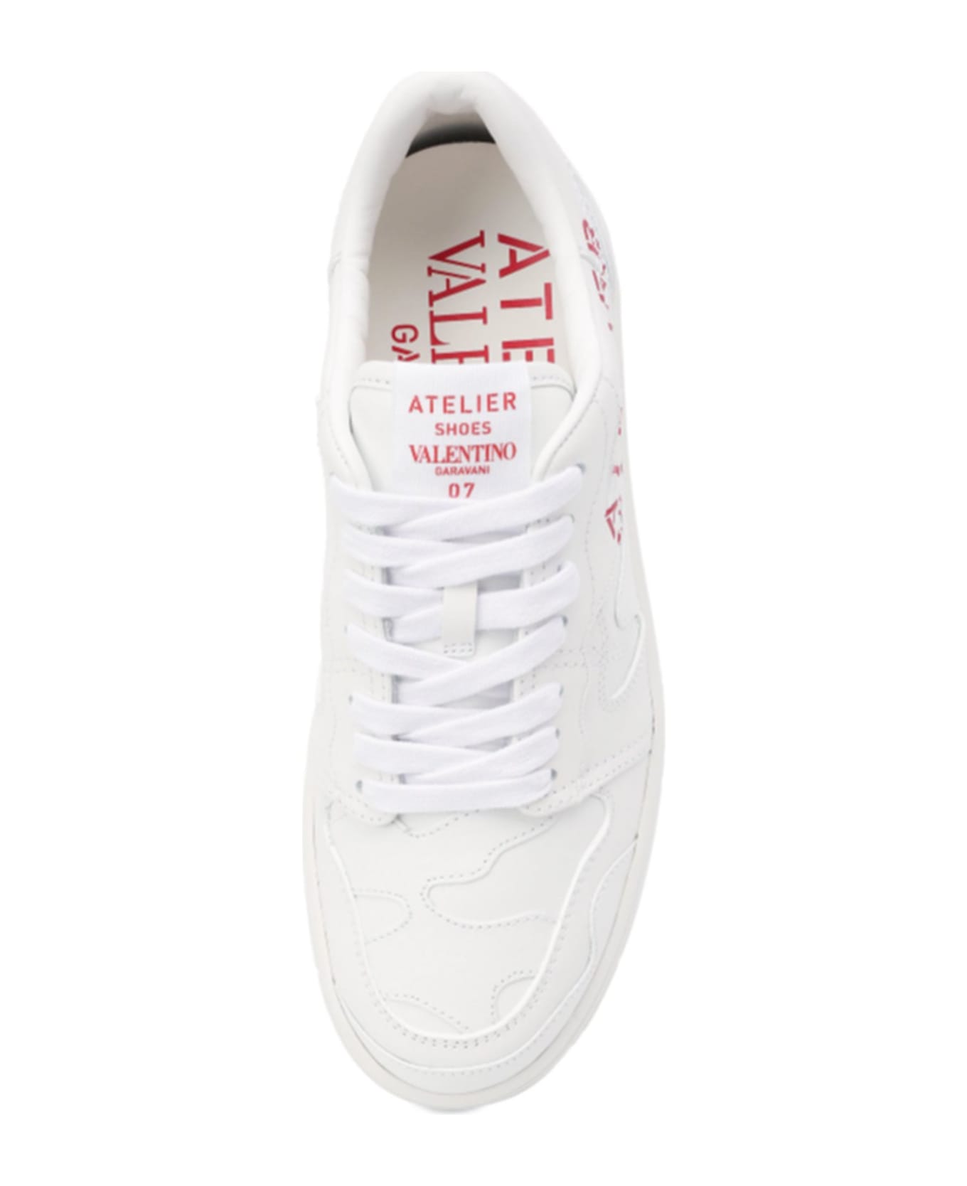 Valentino Garavani Garavani Leather Logo Sneakers - White スニーカー