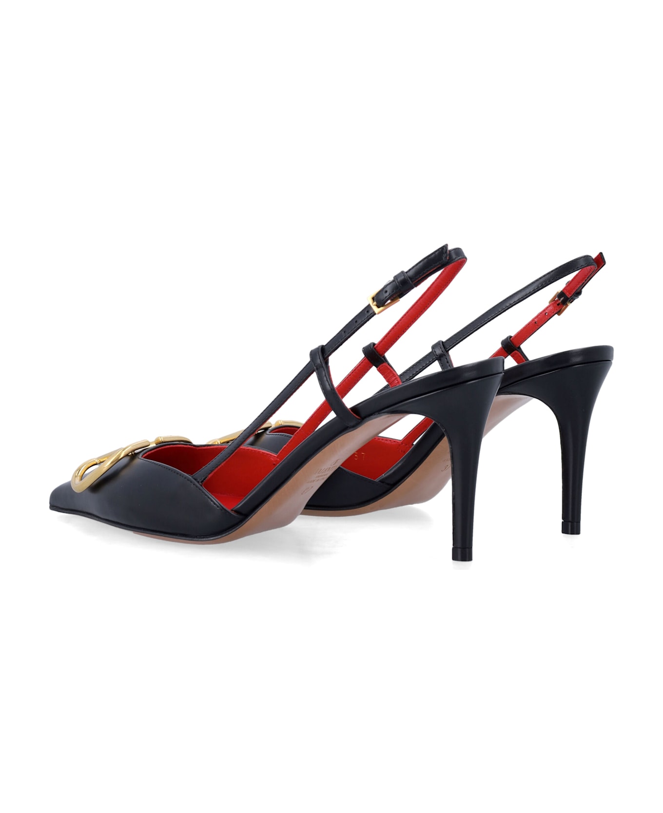 Valentino Garavani V Logo Sling Back - NERO