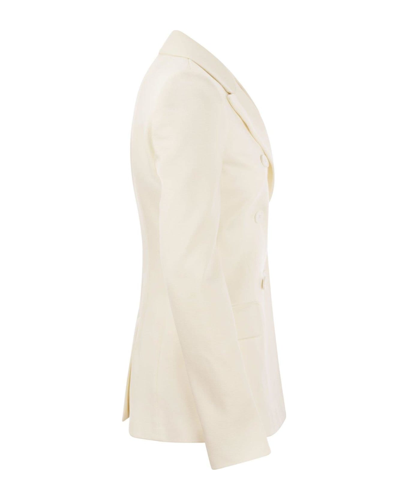 SportMax Double-breasted Long-sleeved Jacket - Gesso