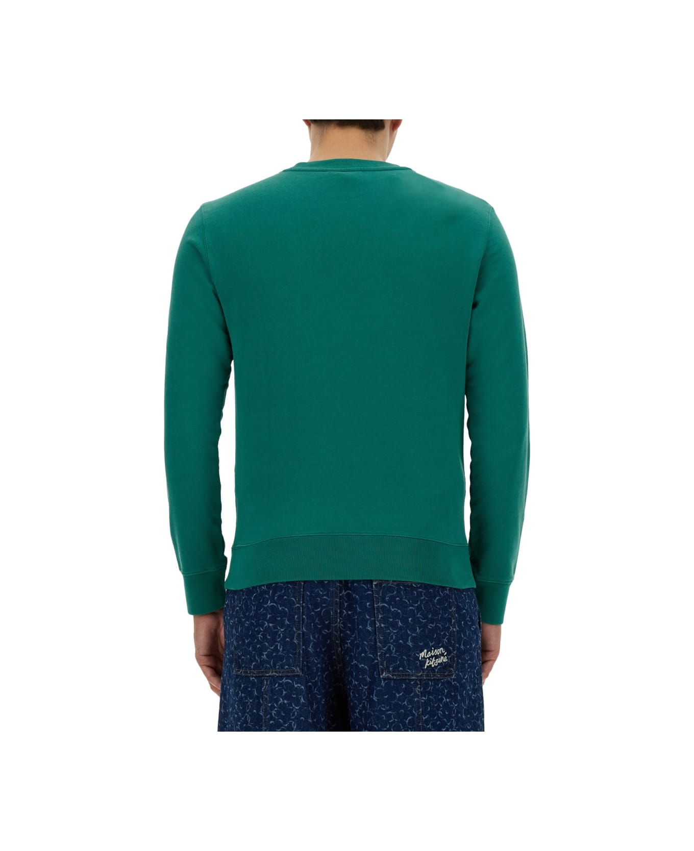 Maison Kitsuné "fox Head" Sweatshirt - GREEN