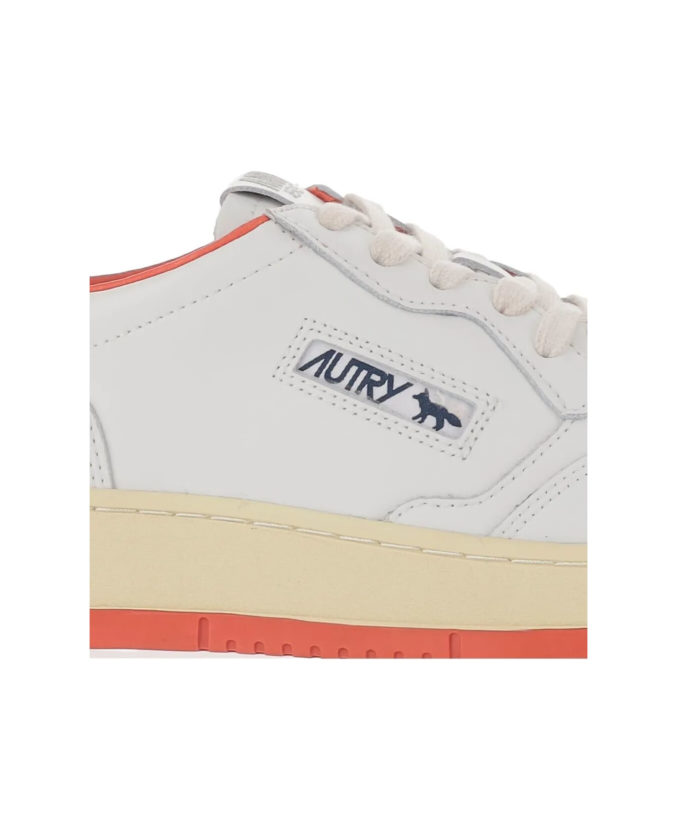 Autry Medalist Lowm Kitsune Wht Red - Wht Red