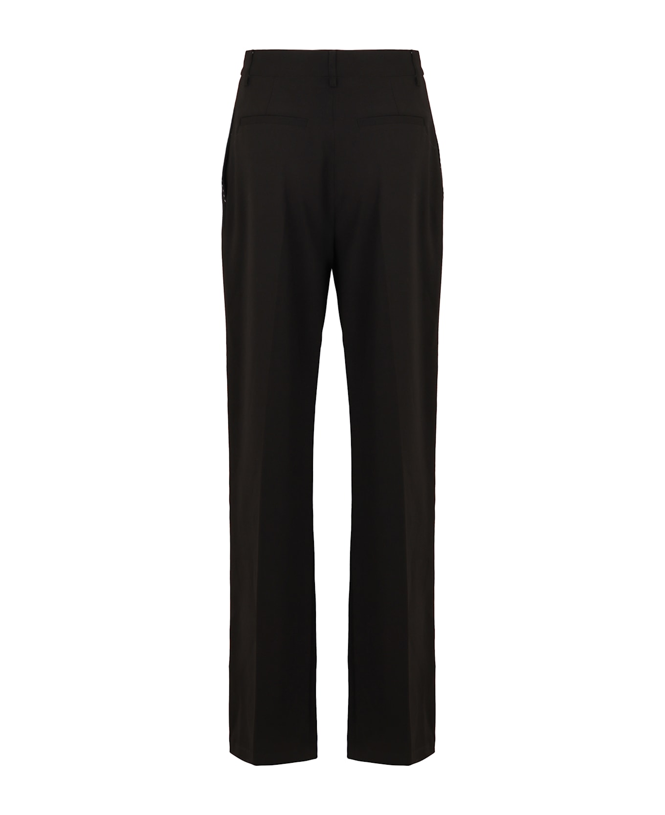 Elisabetta Franchi Crêpe Trousers - black