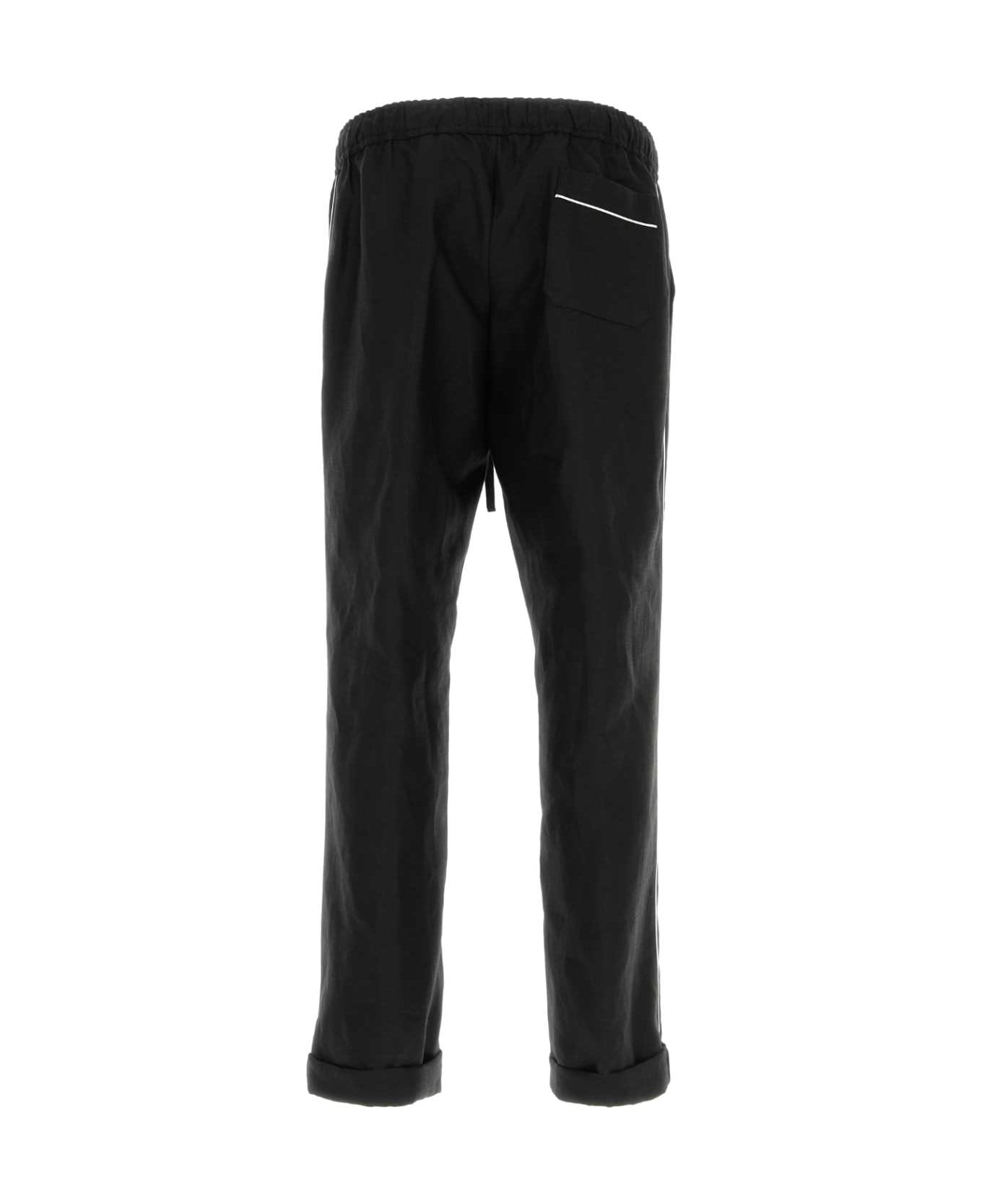 Dolce & Gabbana Black Canvas Pyjamas Pant - NERO