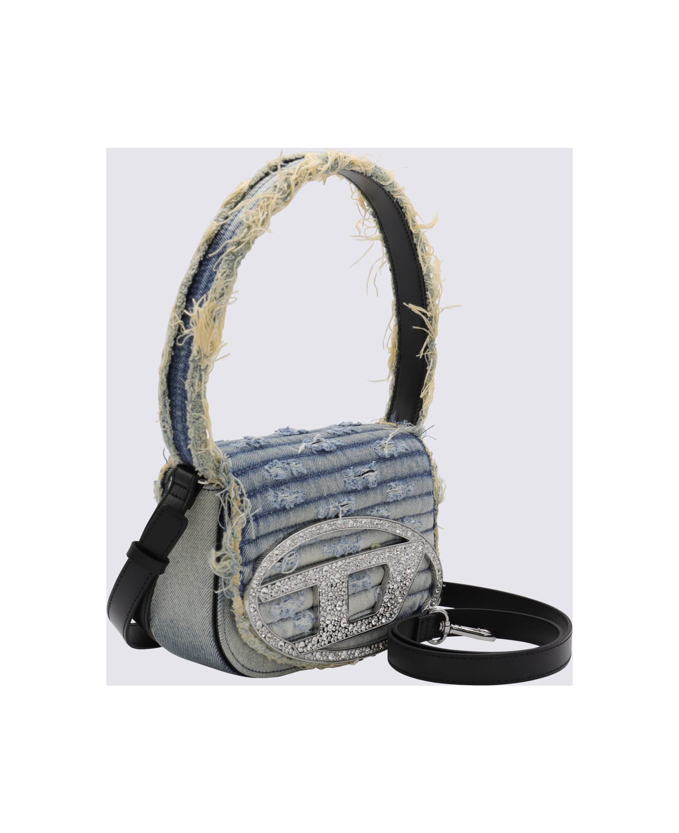 Diesel Denim Leather D Shoulder Bag - Denim