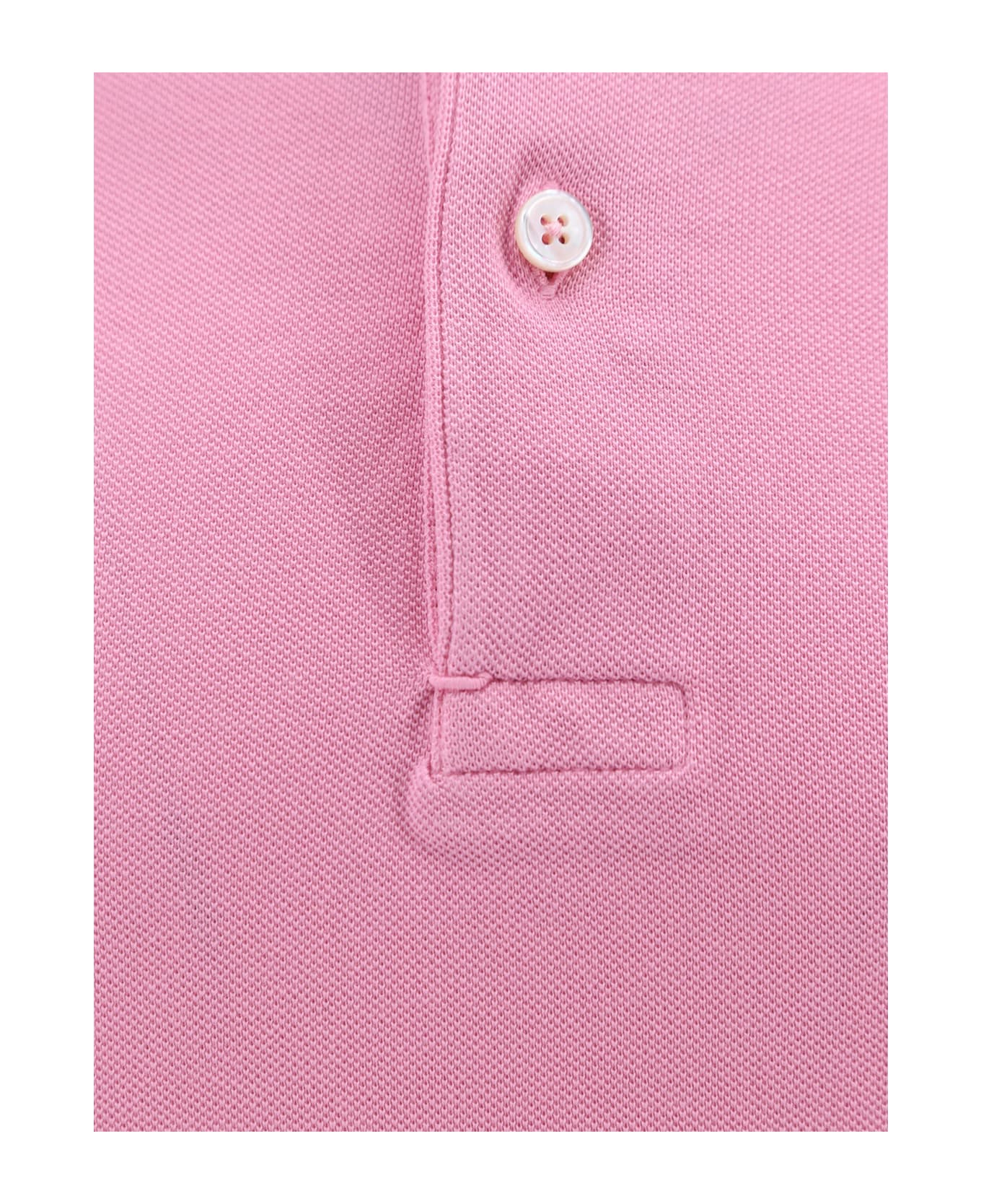 Tom Ford Pink Short-sleeves Polo In Cotton Piquet Jersey Man - Pink