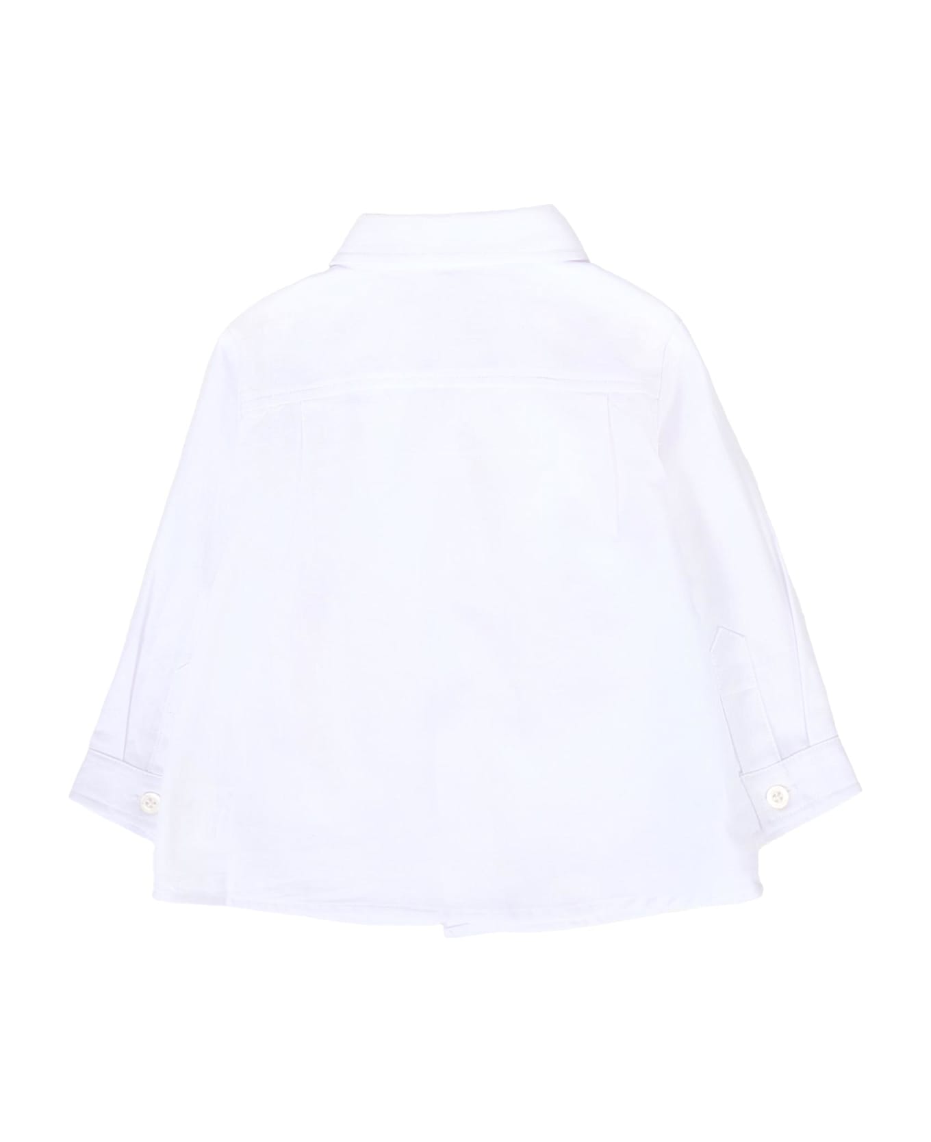 Patachou White Shirt For Baby Boy With Logo - White
