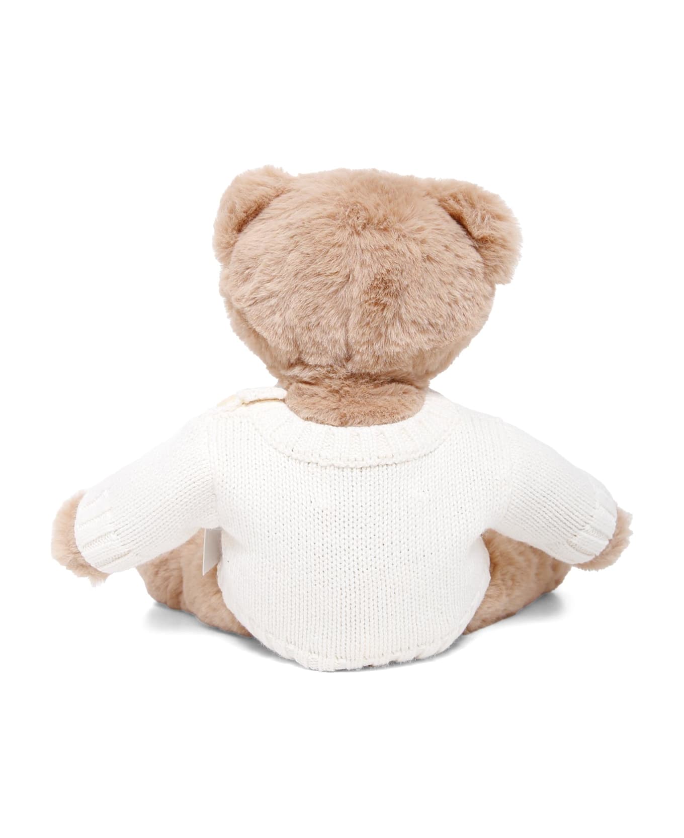 Ralph Lauren White Teddy Bear For Babykids With Babykids With American Flag - White