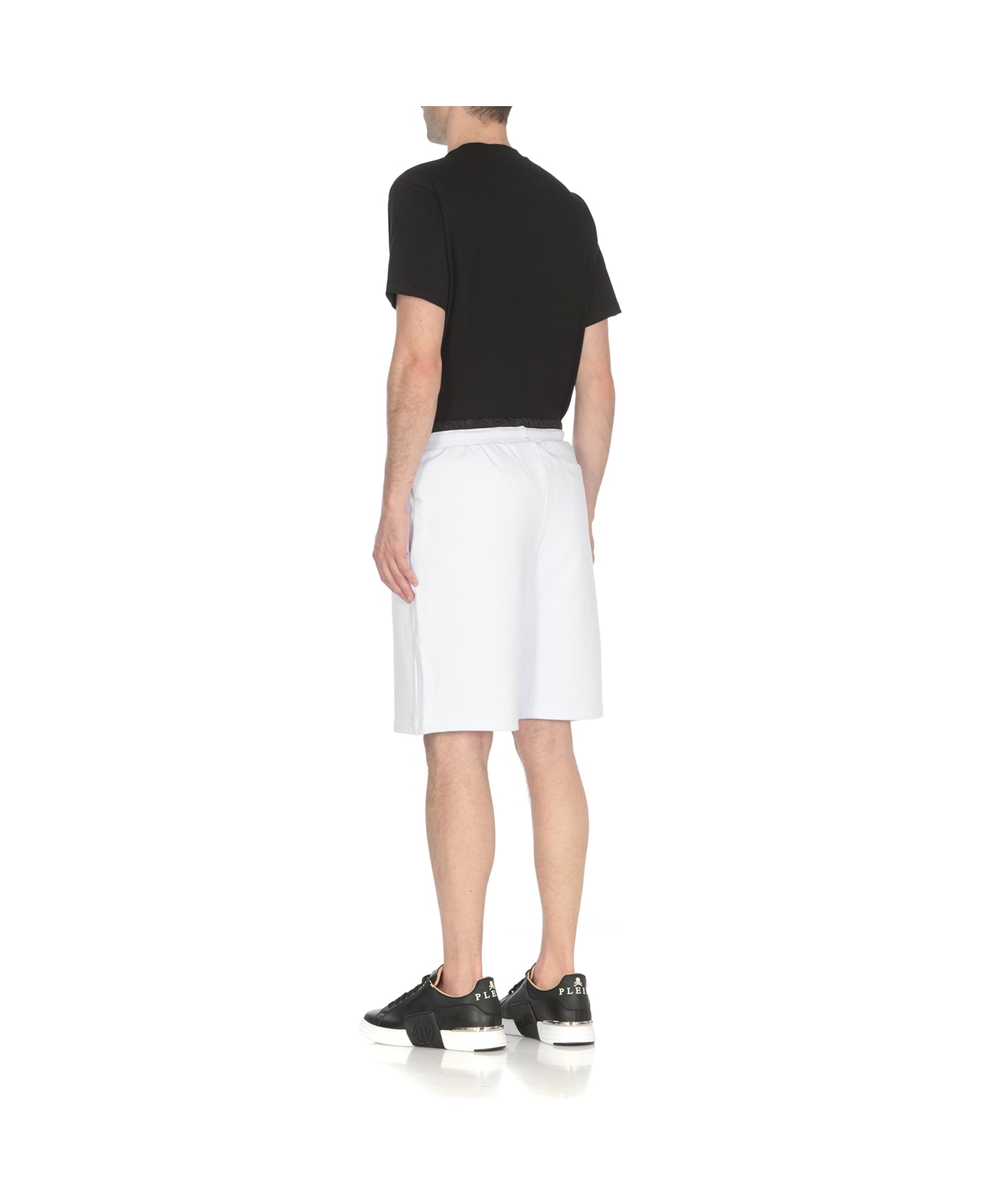 Philipp Plein Hexagon Bermuda Shorts - White ショートパンツ