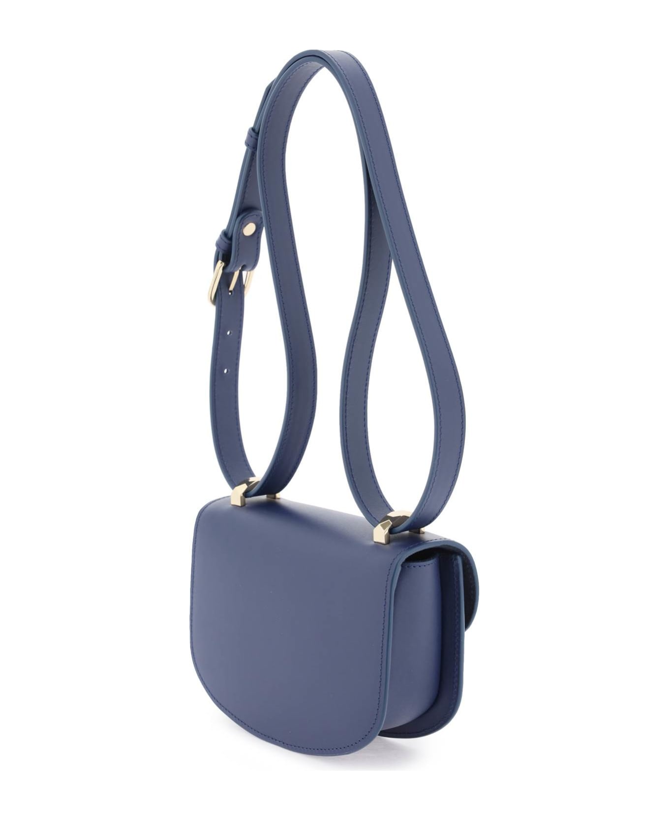 A.P.C. Flap Logo Shoulder Bag - BLEU NUIT (Blue)