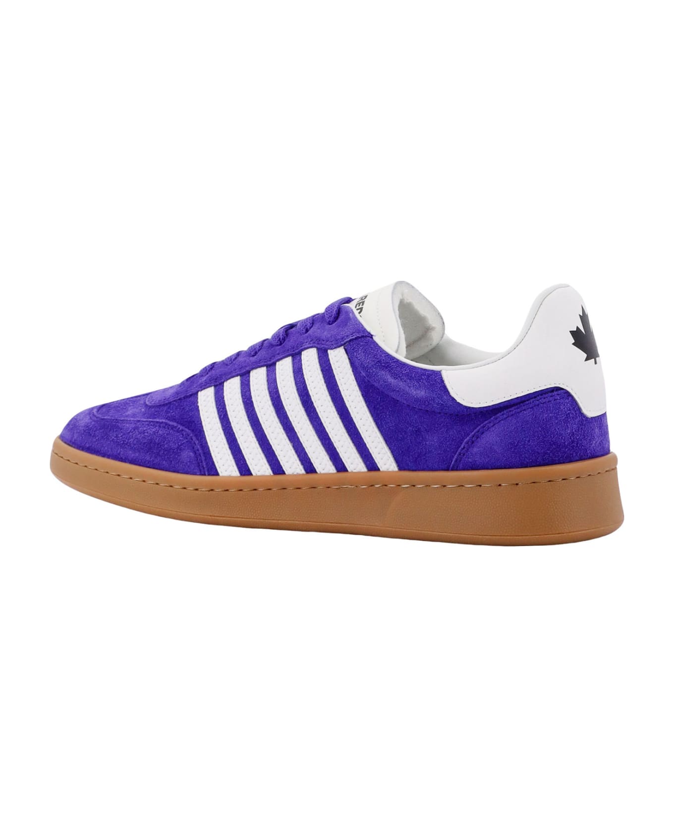 Dsquared2 Suede Sneakers With Leather Bands - Purple