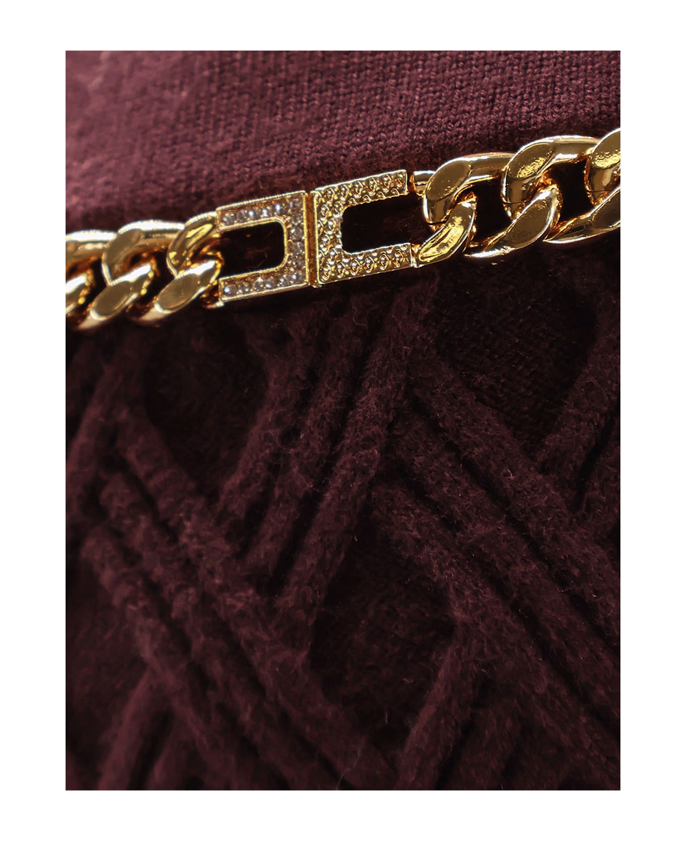 Elisabetta Franchi Viscose Blend Pencil Skirt - Merlot