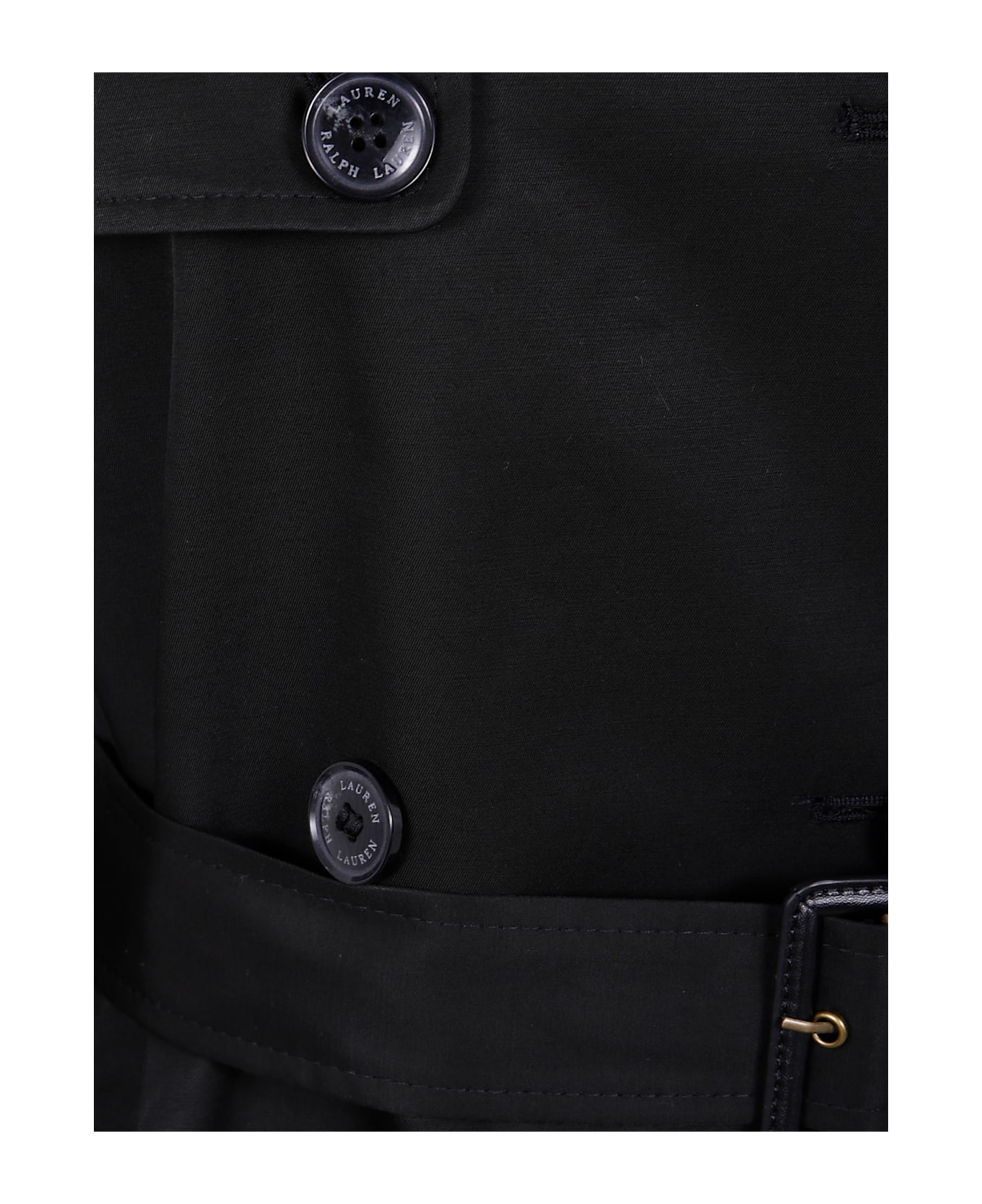 Ralph Lauren Double Breast Belt Rn 38
 Lined Coat - Black