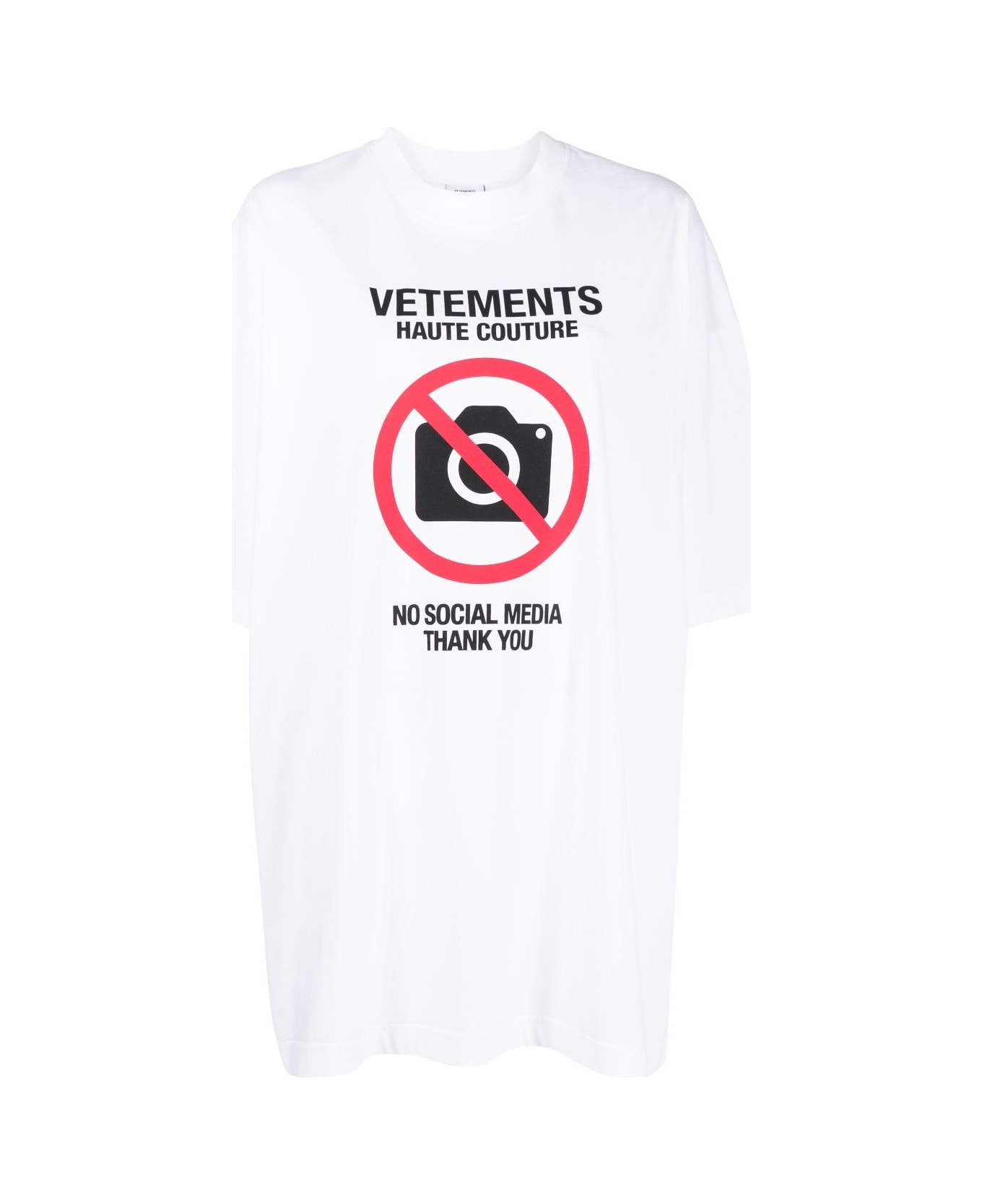 VETEMENTS No Social Media Couture T-shirt - White