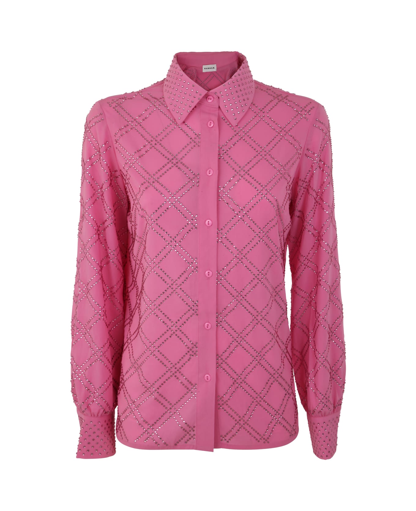 Parosh Polyester With Crystals Blouse - Pink