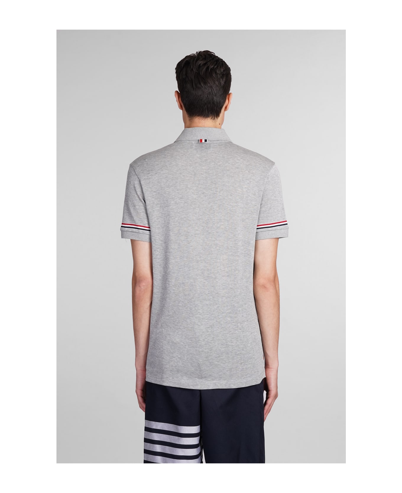 Thom Browne Polo In Grey Cotton - grey ポロシャツ