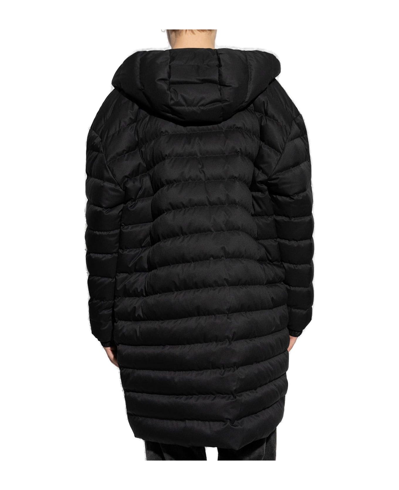 Dolce & Gabbana Logo Patch Quilted Down Coat - Nero コート