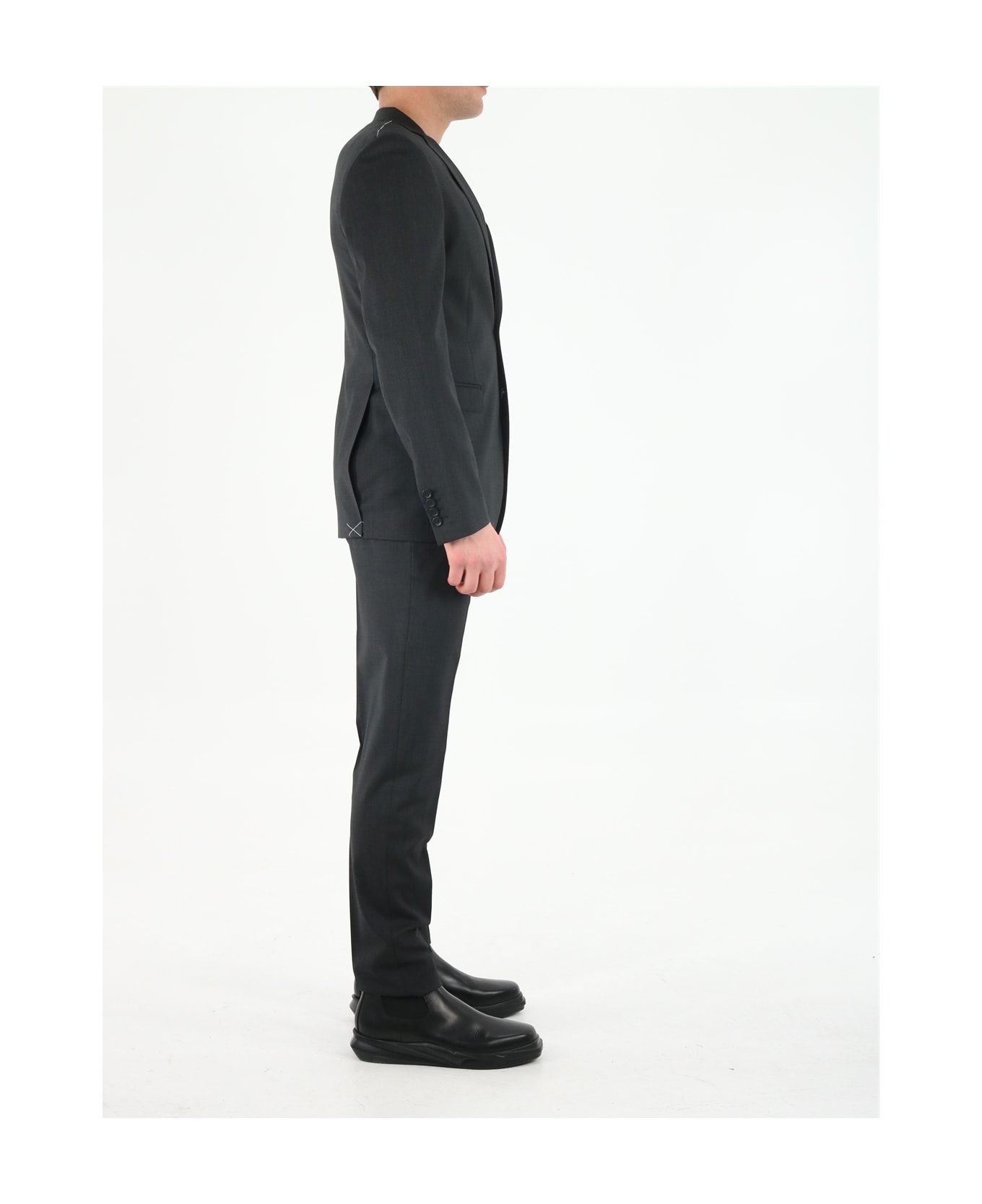 Tonello Black Wool Suit - BLACK