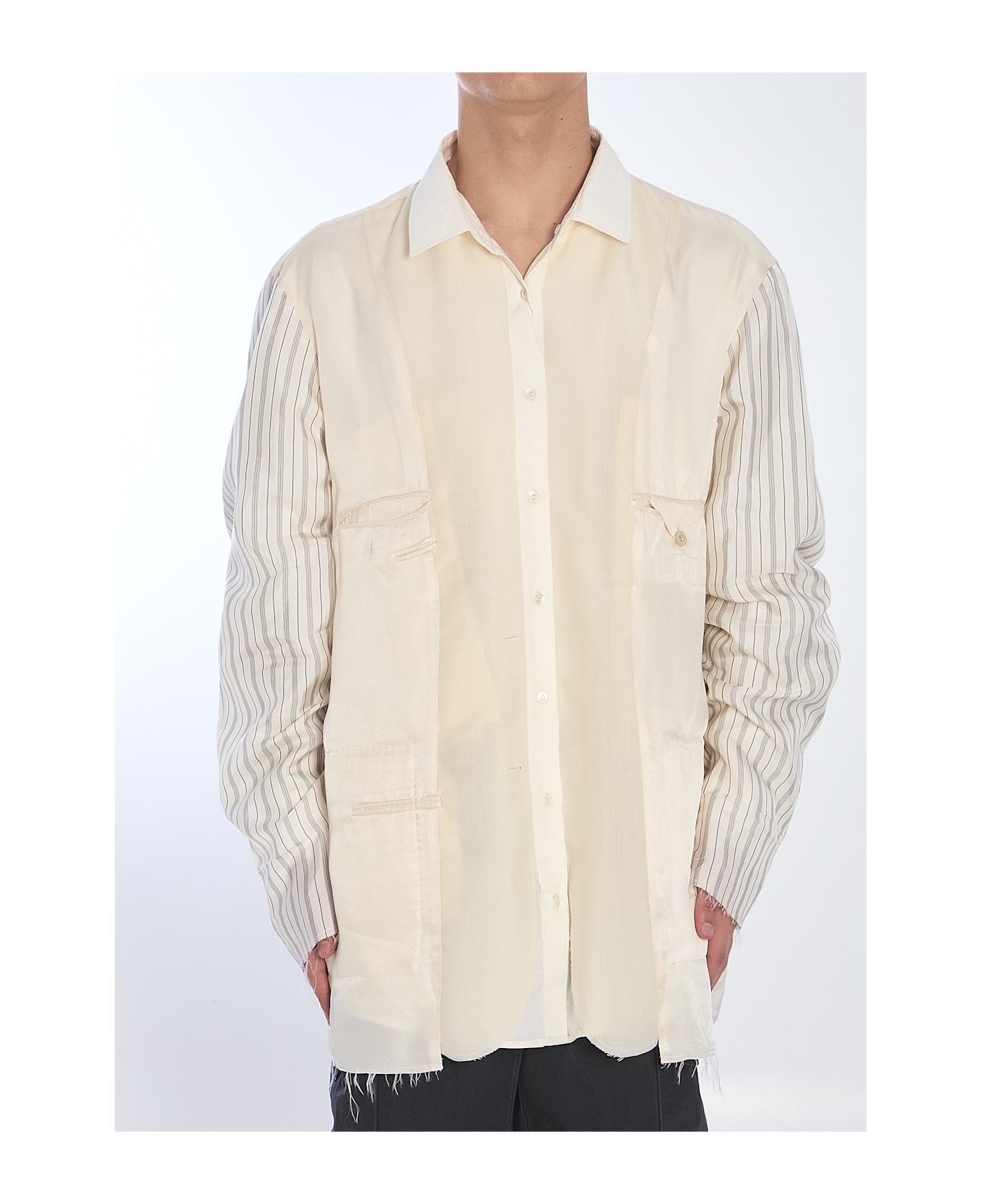 Maison Margiela Ivory Mohair Blend Jacket - WHITE