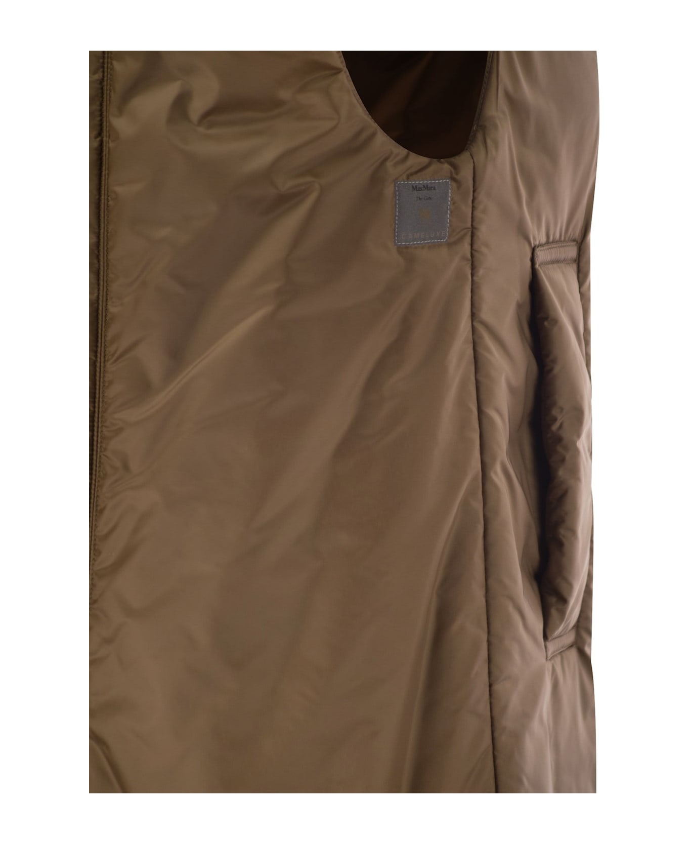 Max Mara The Cube Greengo - Sleeveless In Drip-proof Technical Fabric - Caramel