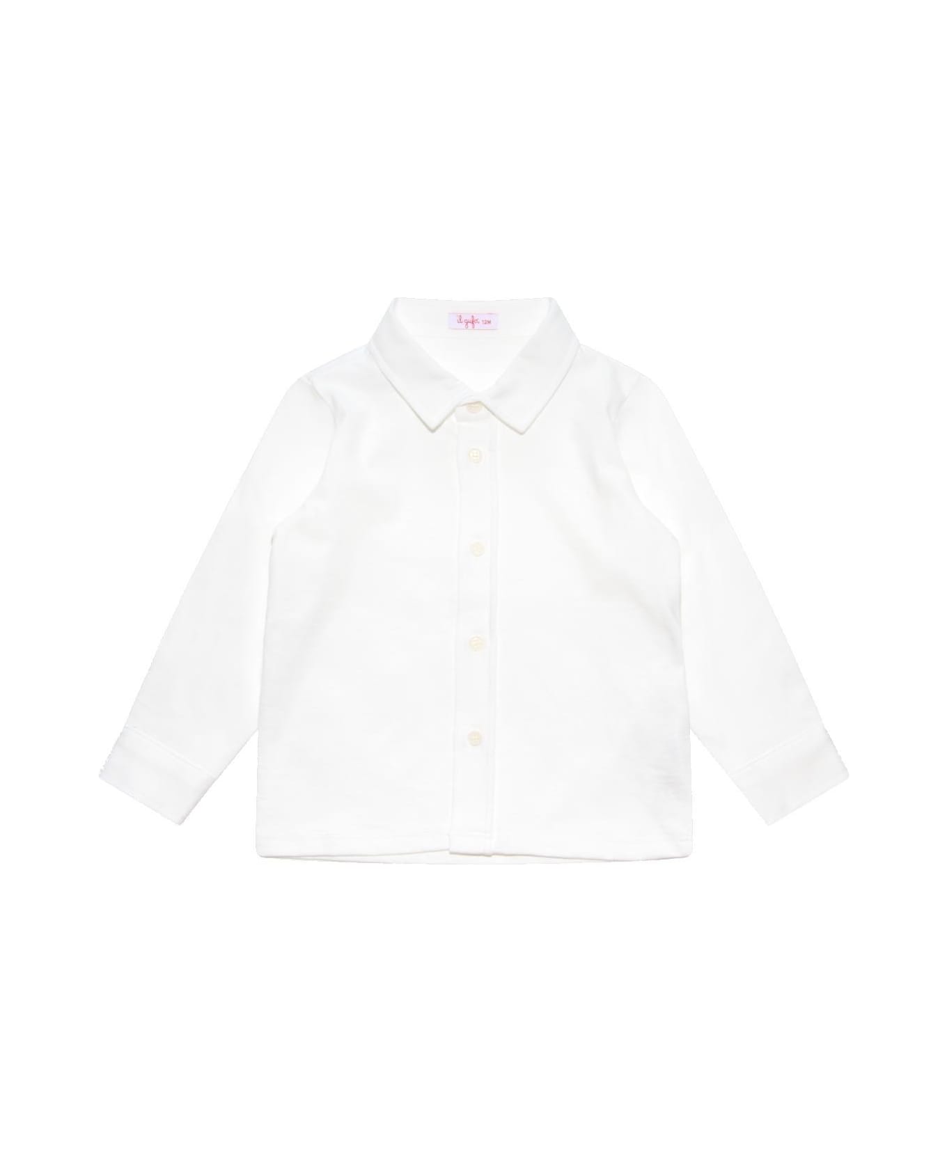 Il Gufo Long Sleeved Jersey Shirt - White