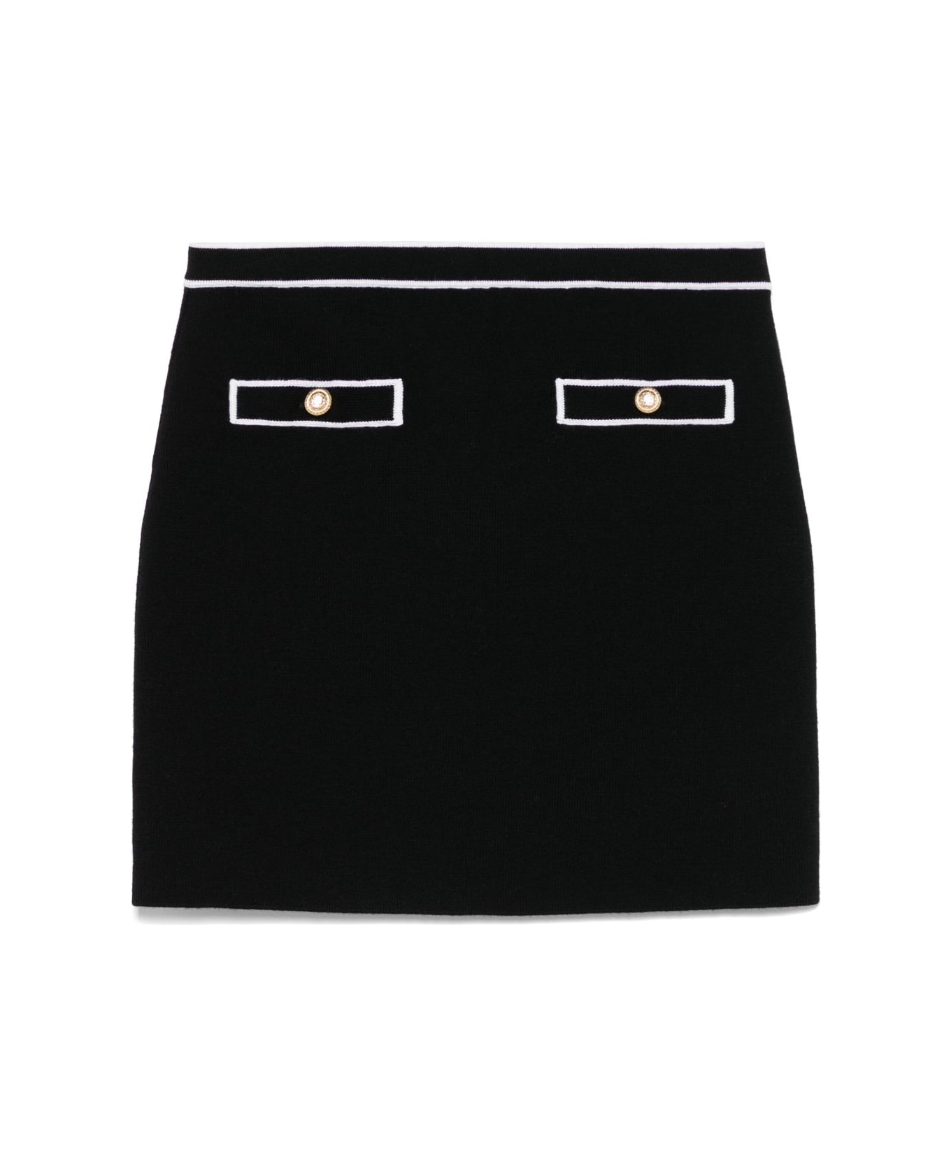 Alice + Olivia Cotton Mini Skirt - Black
