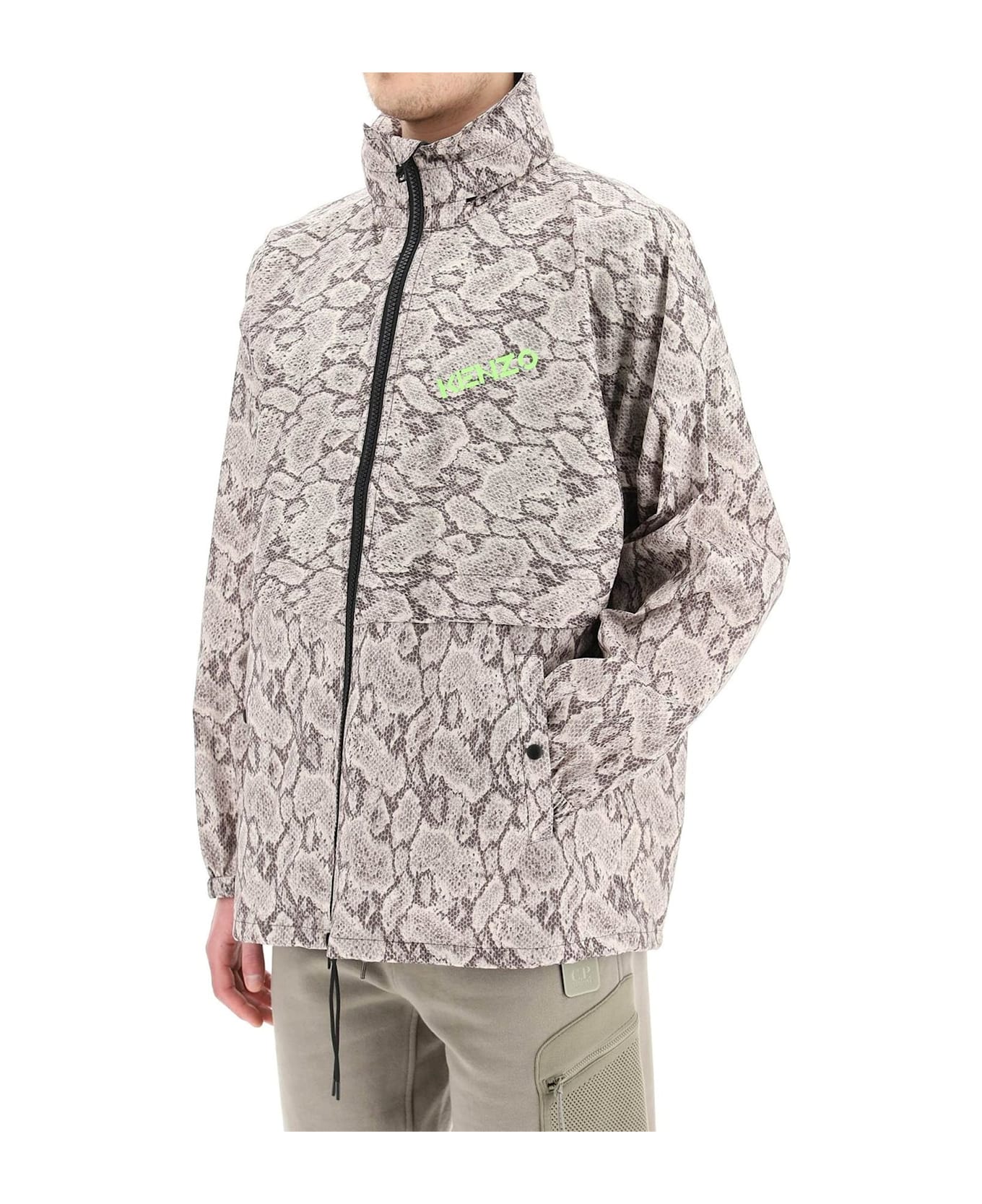 Kenzo Snakeskin Printed Jacket - Beige