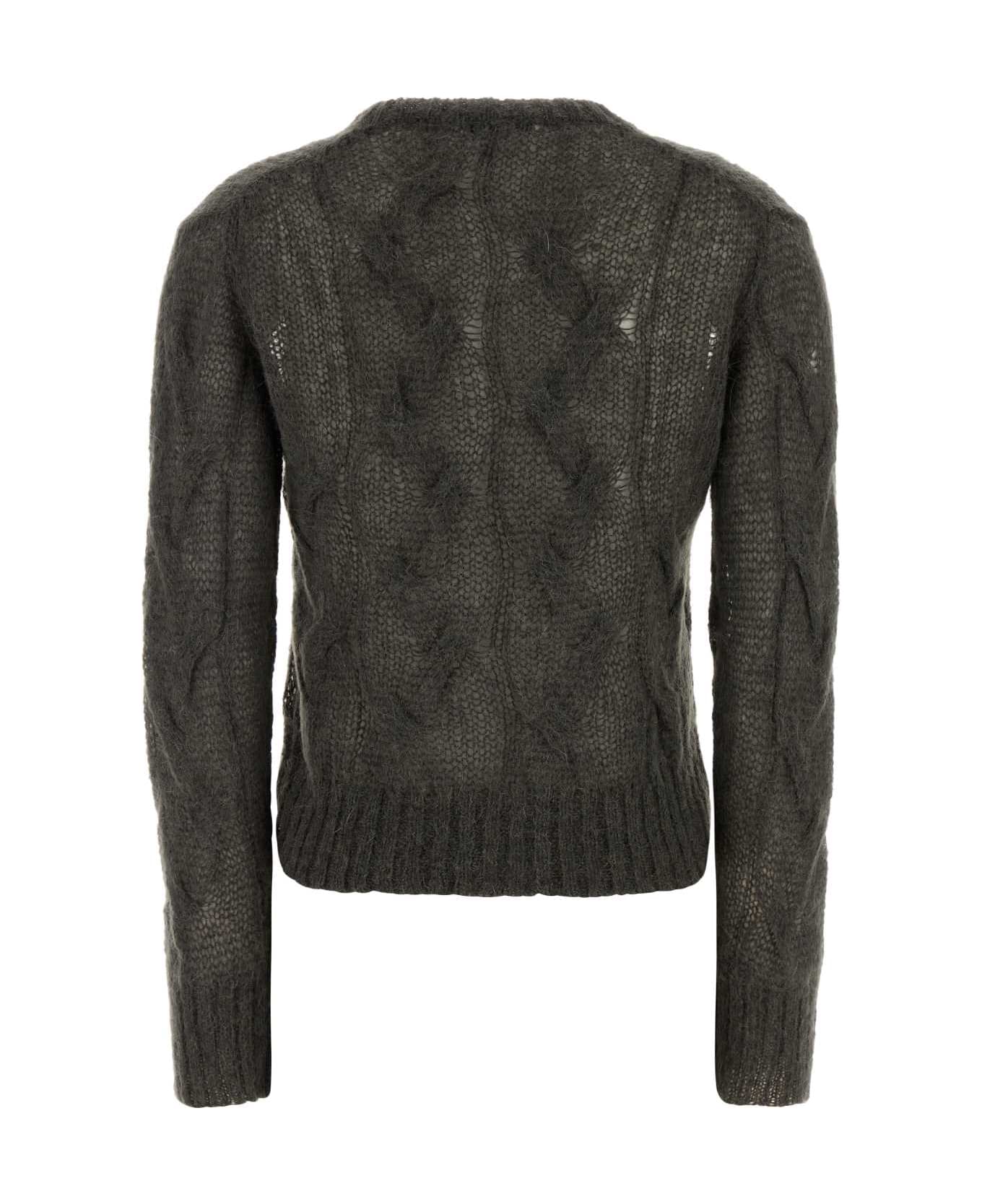 Gimaguas Dark Grey Nylon Blend Minerva Sweater - DARKGREY