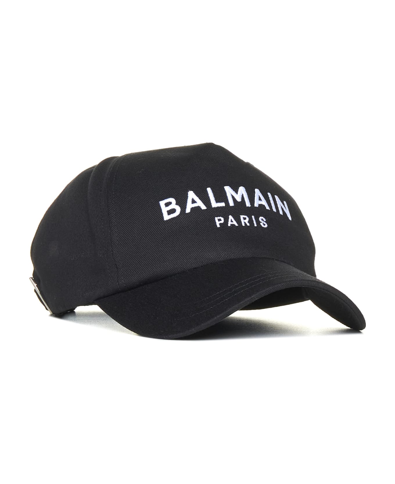 Balmain Logo Embroidery Baseball Cap - Noir/blanc