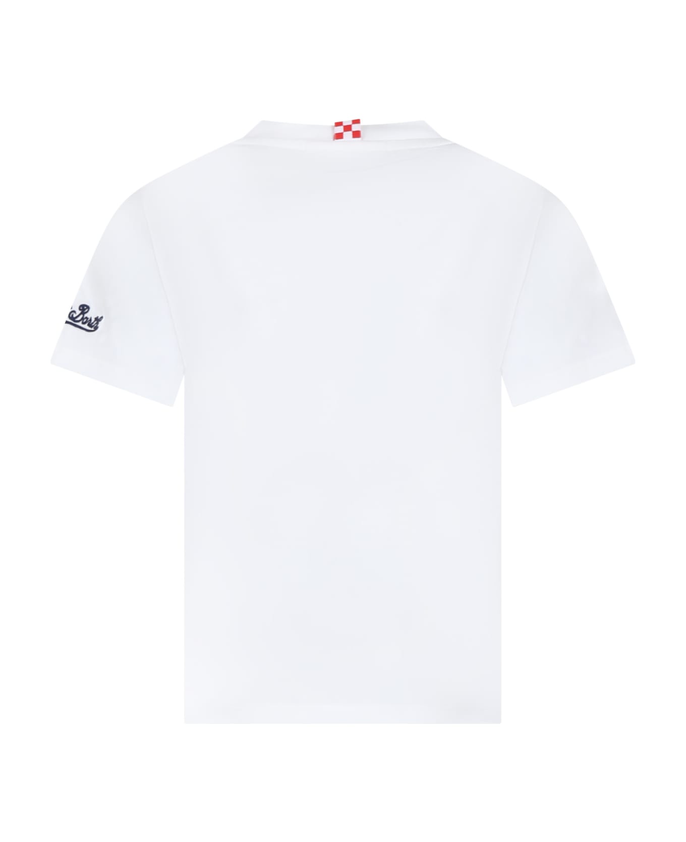 MC2 Saint Barth White T-shirt For Boy With Shark And Writing - White