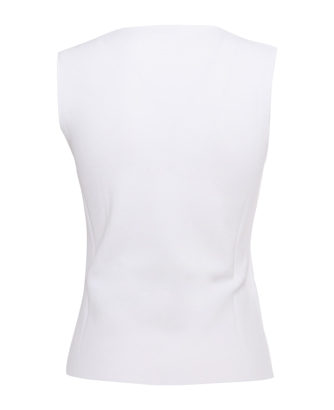 Parosh Sleeveless Shirt - WHITE