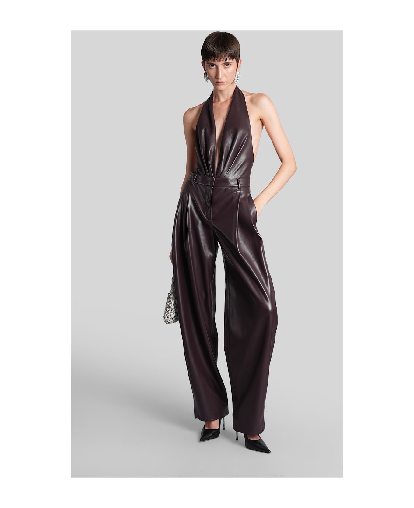The Andamane Zendaya Bodysuit Body In Bordeaux Polyester - bordeaux