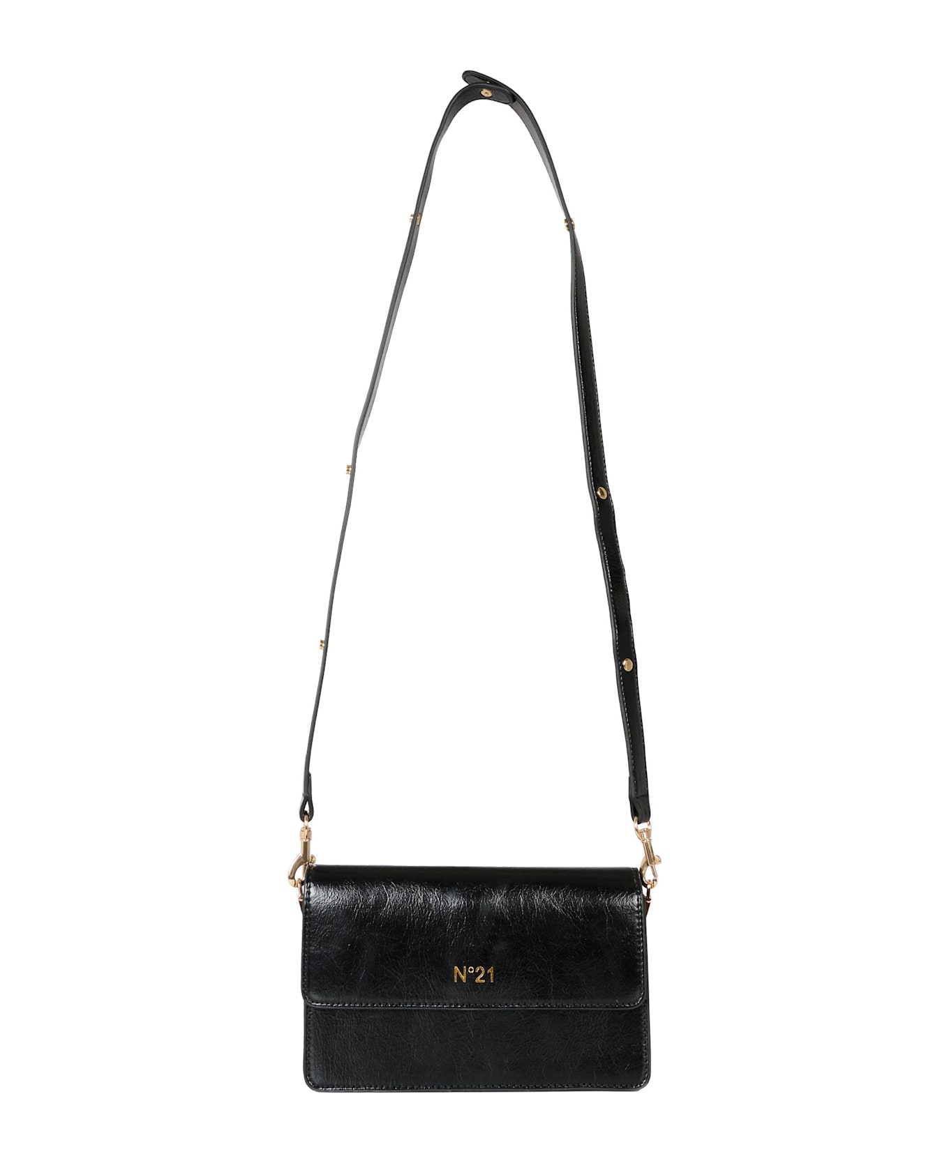 N.21 Black Clutch For Girl With Logo - Black アクセサリー＆ギフト